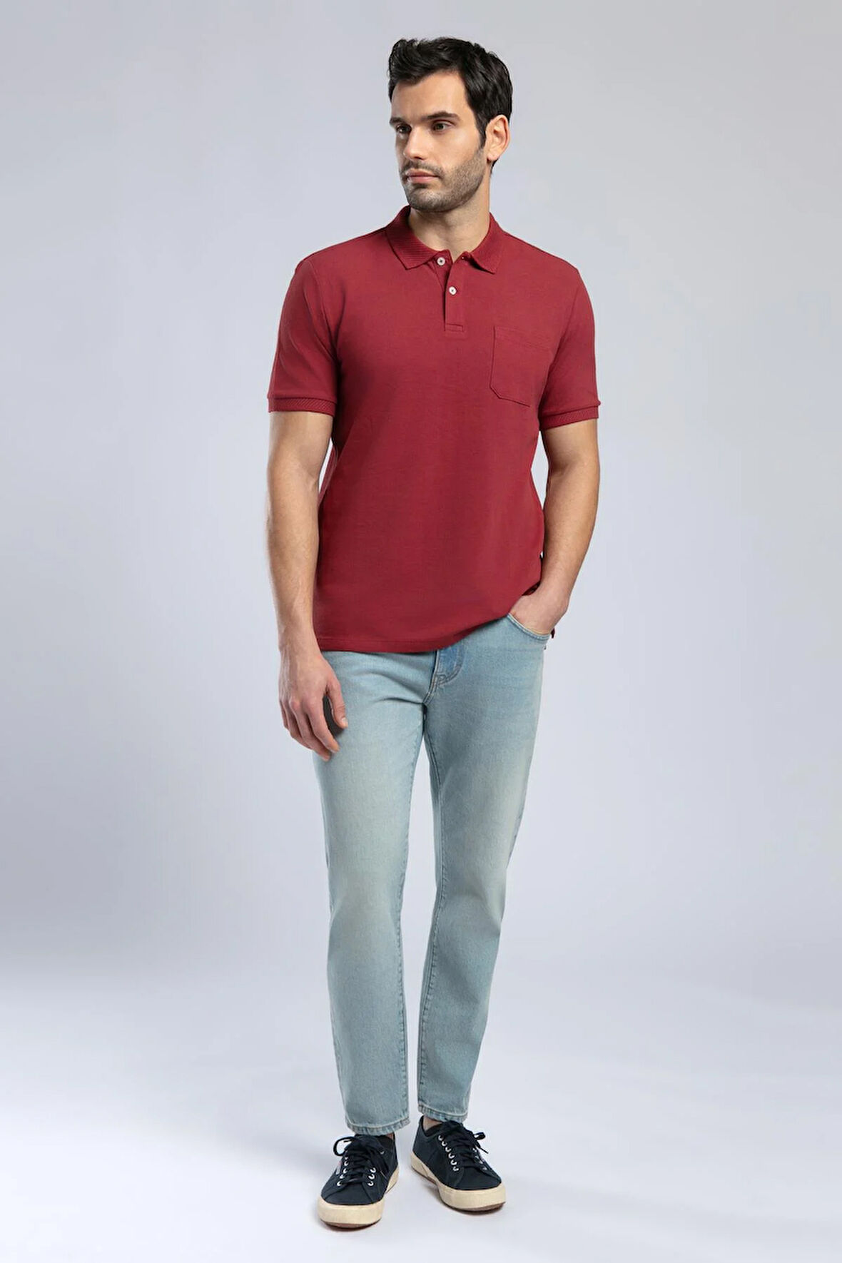 Rolan Erkek Polo Yaka T-Shirt Bordo