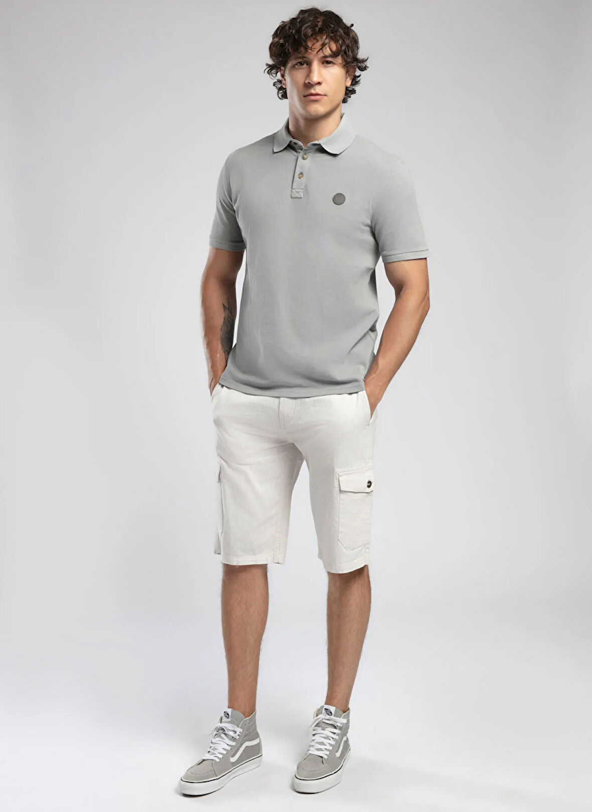 Lee Cooper Polo T-Shirt, XL, Gri