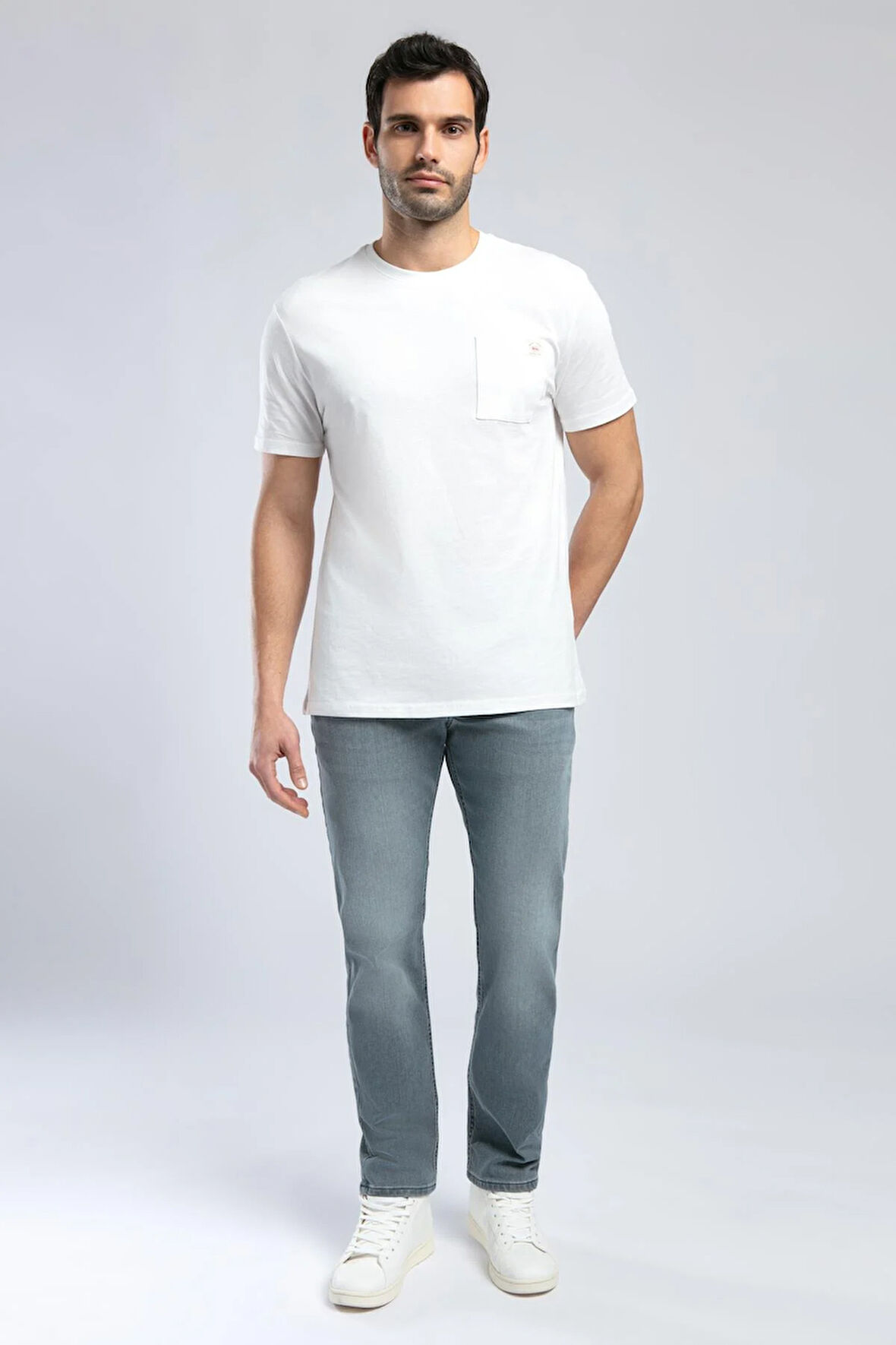 Vincent Erkek O Yaka T-Shirt Ekru