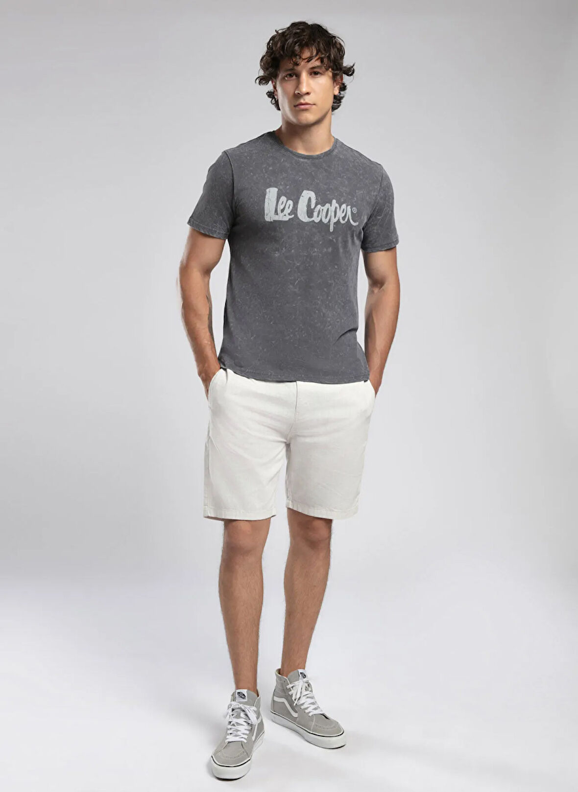 Lee Cooper Yuvarlak Yaka Antrasit Erkek T-Shirt 252 LCM 242019 NEW ANTRASİT