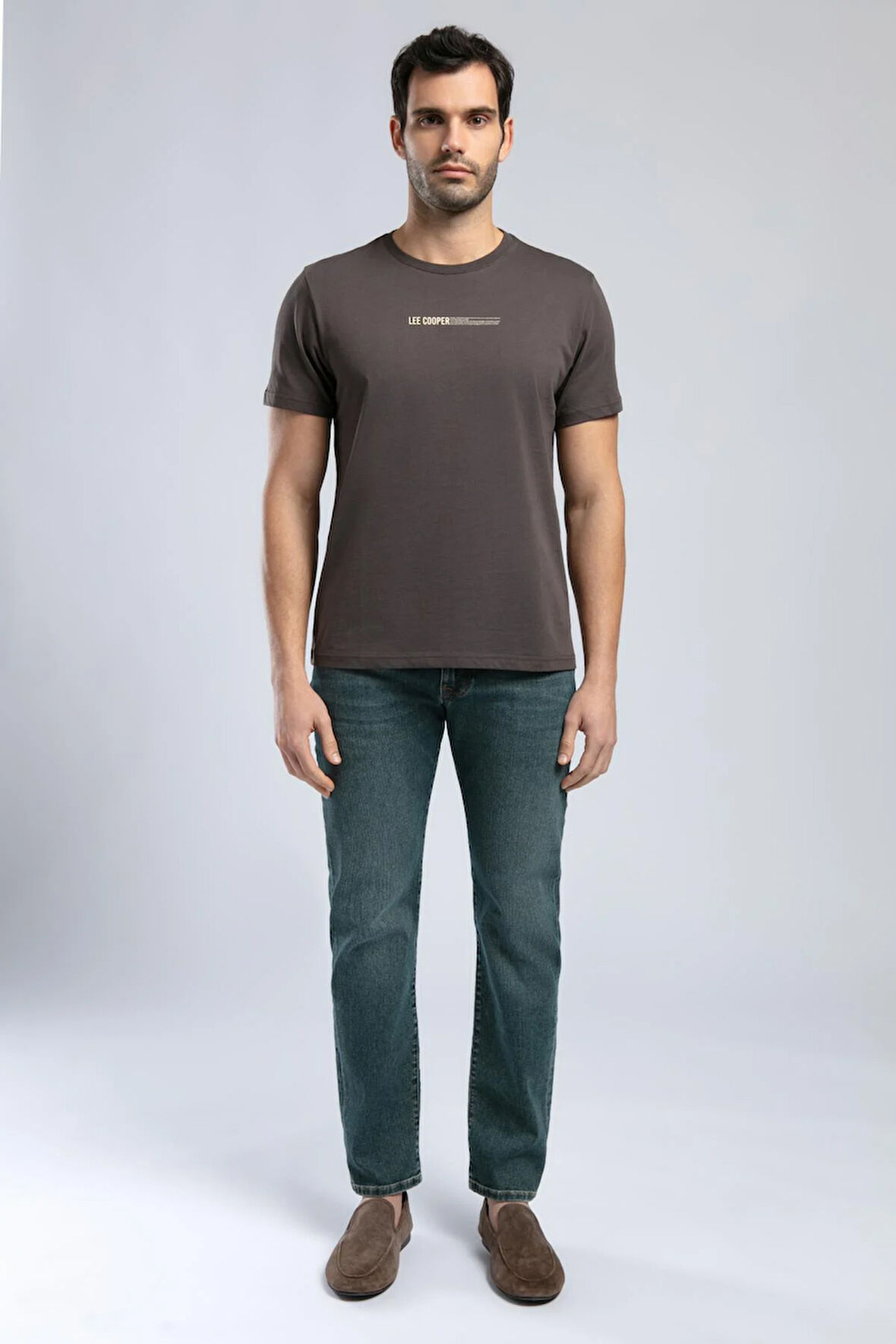 Elvis Erkek O Yaka T-Shirt Kahve