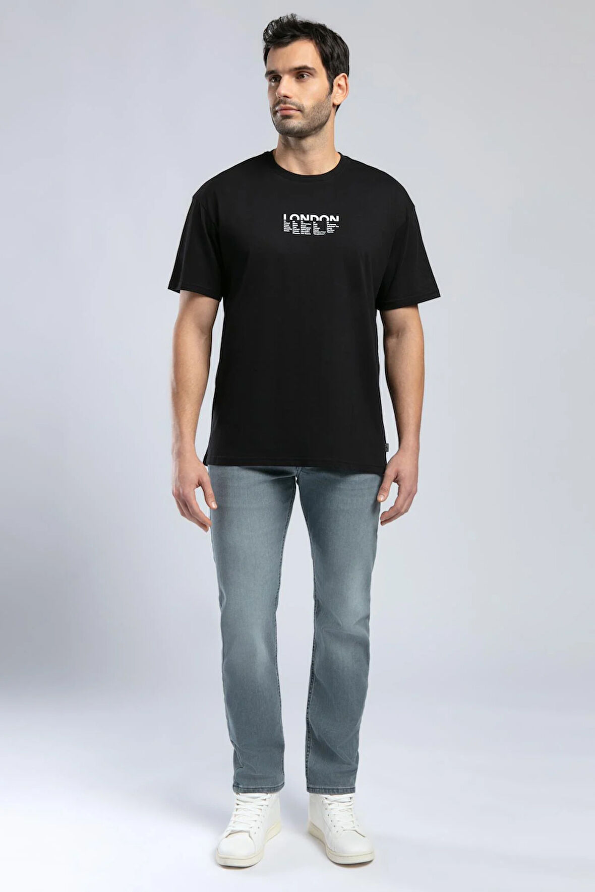 Rolan Erkek O Yaka T-Shirt Siyah