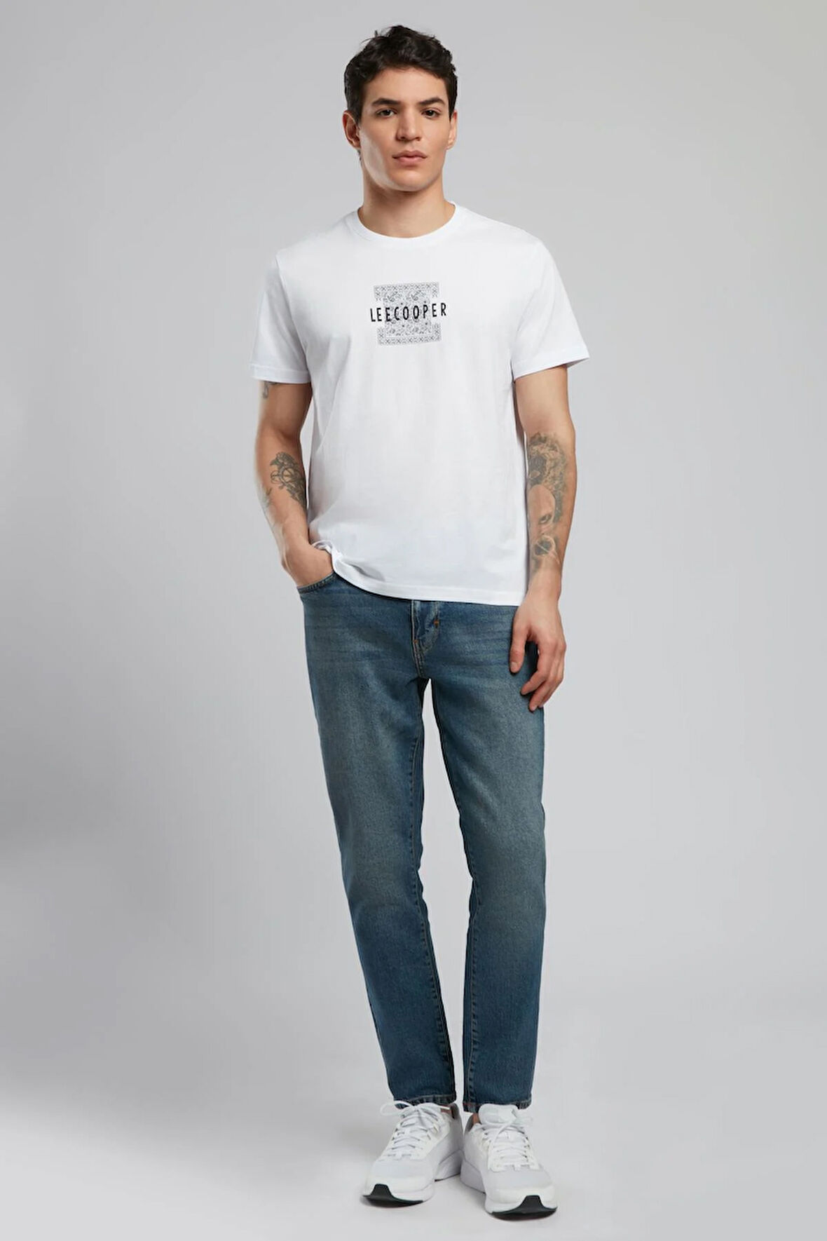 Bart Erkek O Yaka T-Shirt Beyaz