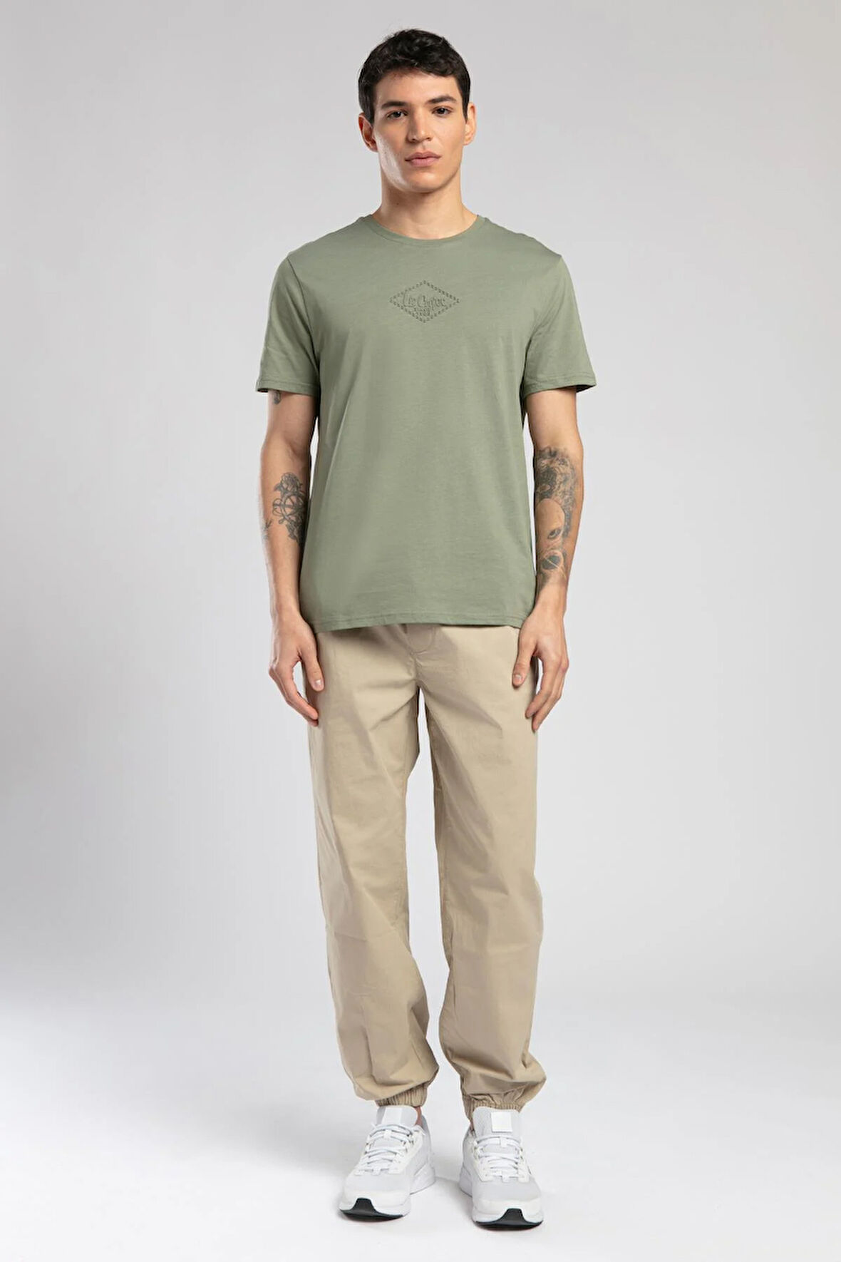 Mattias Erkek O Yaka T-Shirt Haki