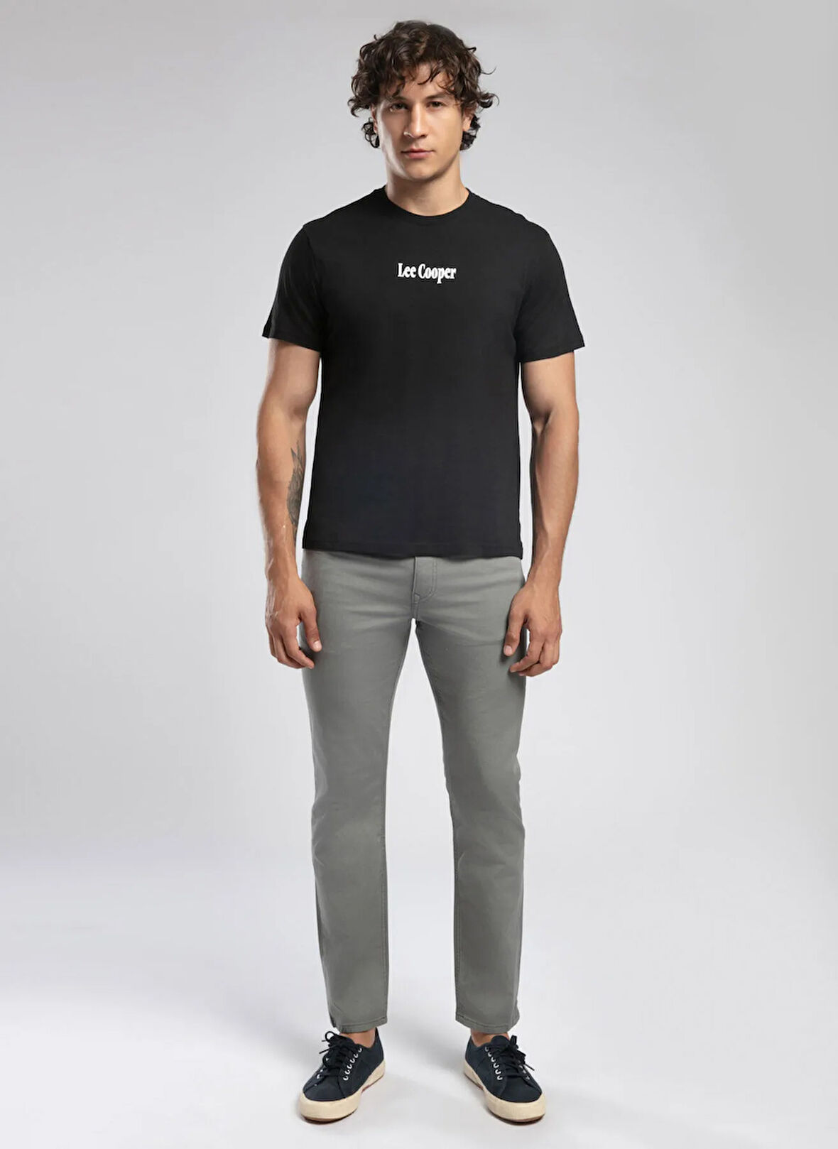 Lee Cooper Yuvarlak Yaka Siyah Erkek T-Shirt 252 LCM 242056 PIO SİYAH