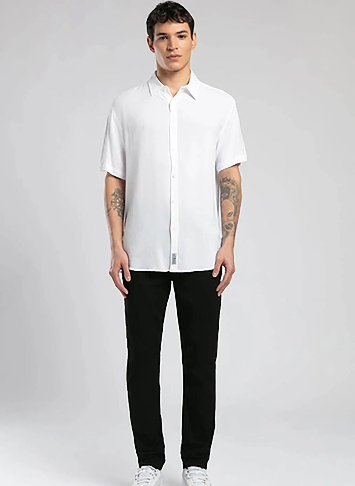 Lee Cooper Regular Fit Beyaz Erkek Gömlek 252 LCM 241019 BASICES BEYAZ