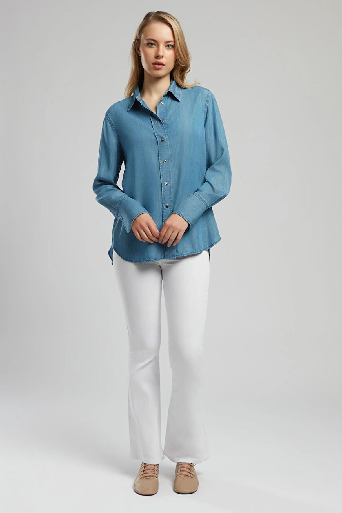 Luna Kadın Jean Pantolon Beyaz Kidman White