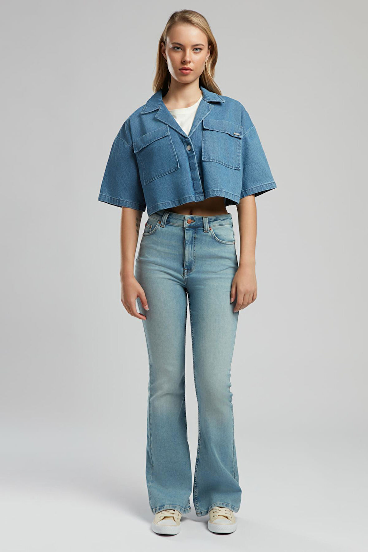 Loren 2 Kadın Jean Ceket Denim
