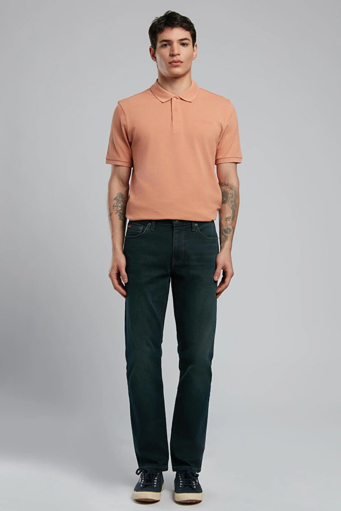 Jagger Erkek Slim Straight Fit Green To Brown Jean Pantolon