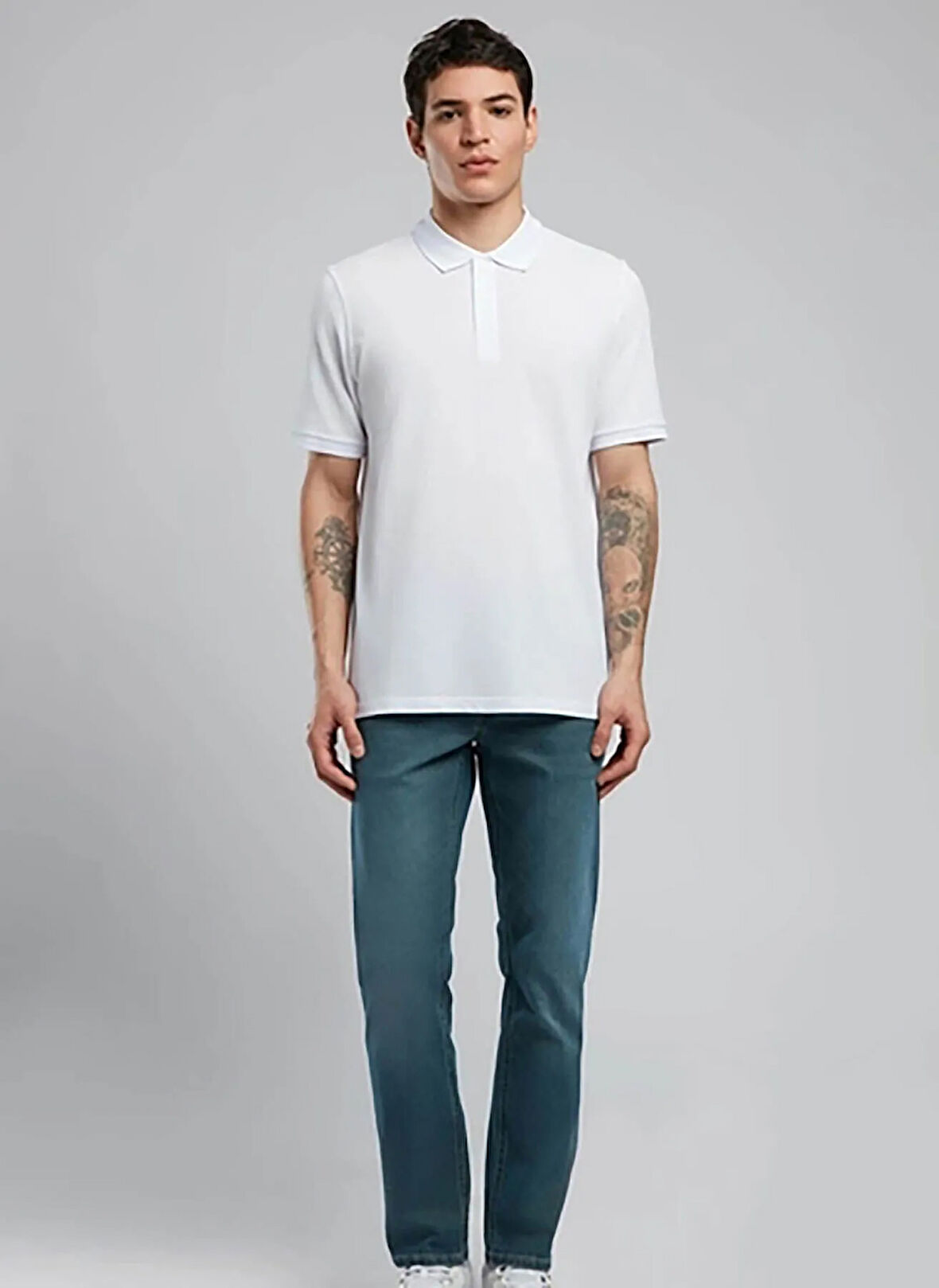 Lee Cooper Normal Bel Slim Straight Erkek Denim Pantolon 252 LCM 121012 JAGGER AKIS NILE BLU