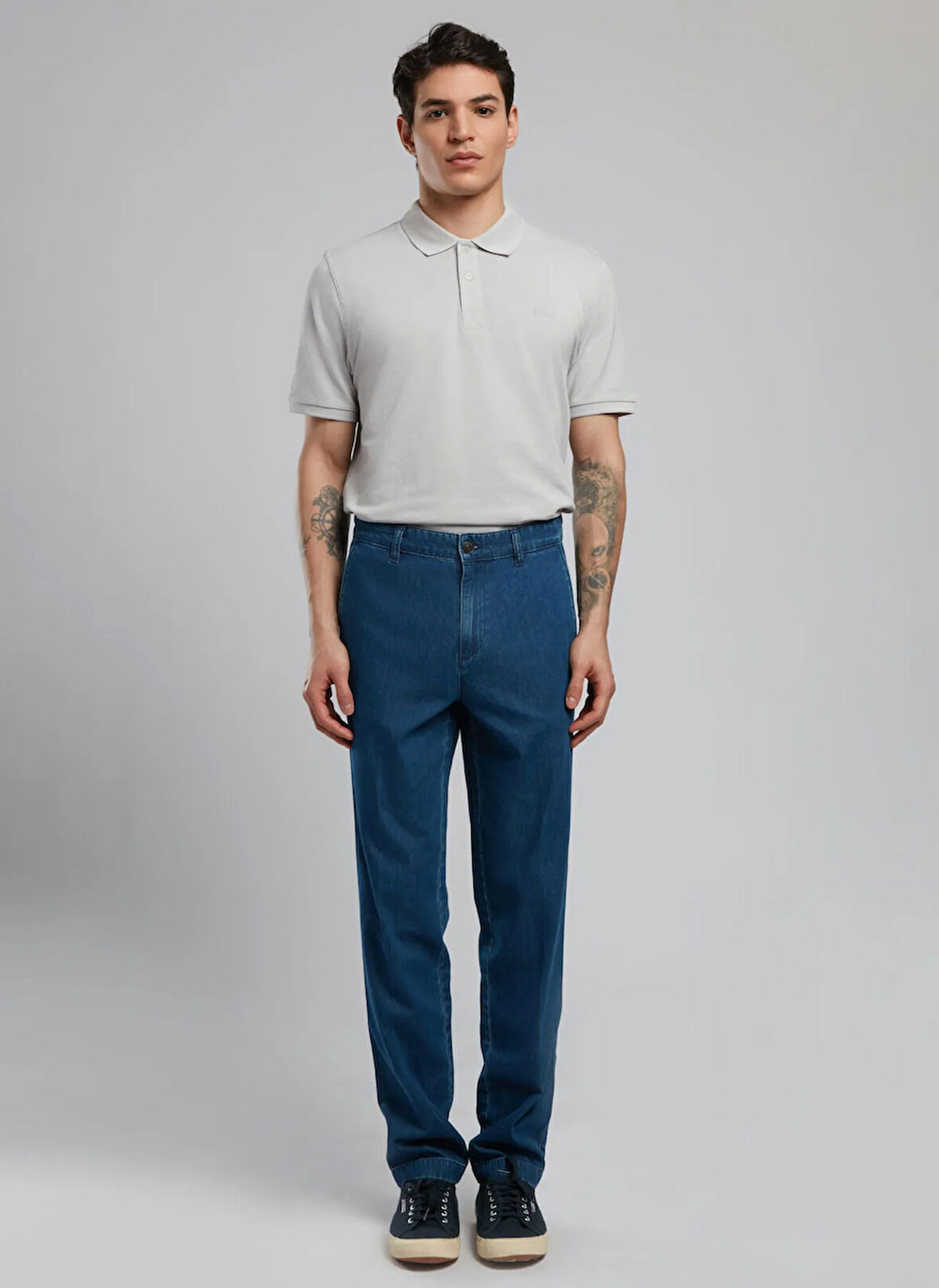 Lee Cooper Normal Bel Slim Straight Mavi Erkek Denim Pantolon 252 LCM 121077 CHASE MARCELO DARK
