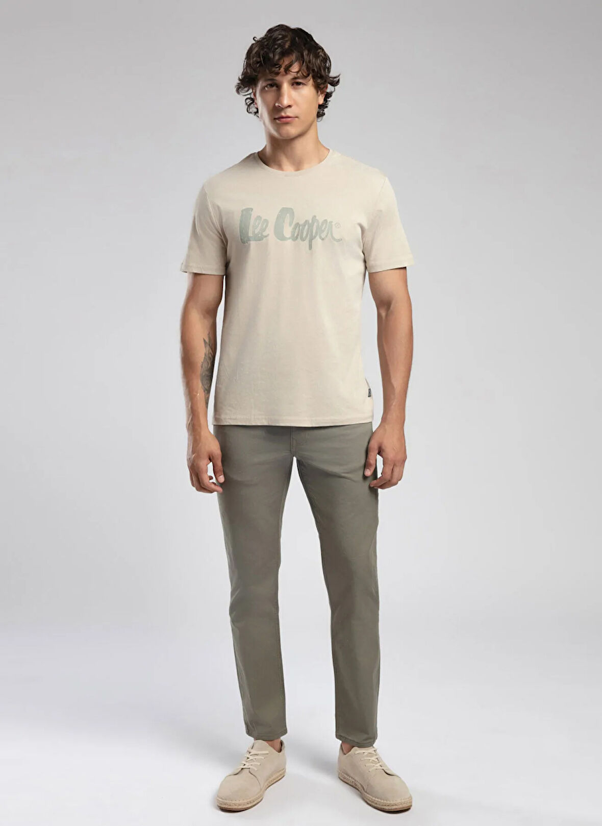 Lee Cooper Normal Bel Slim Straight Haki Erkek Chino Pantolon 252 LCM 221002 JAGGER ND 1 HAKİ