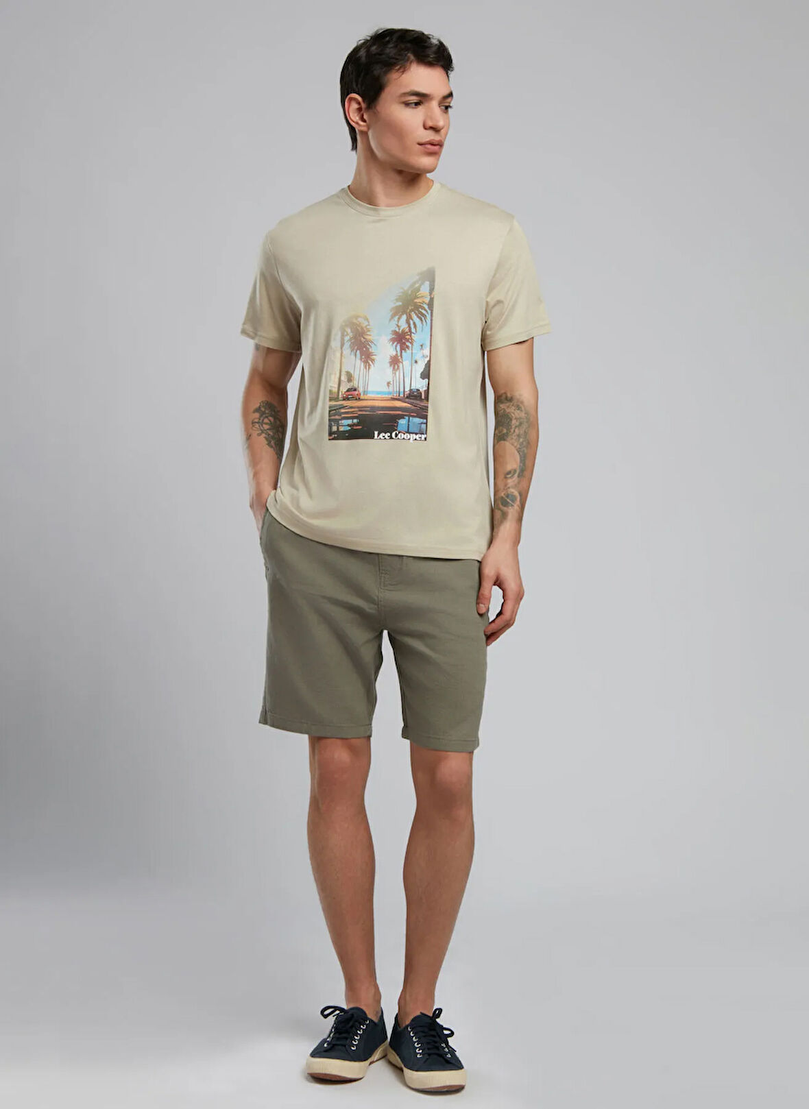 Lee Cooper Relaxed Haki Erkek Şort 252 LCM 221014 BURF HAKİ