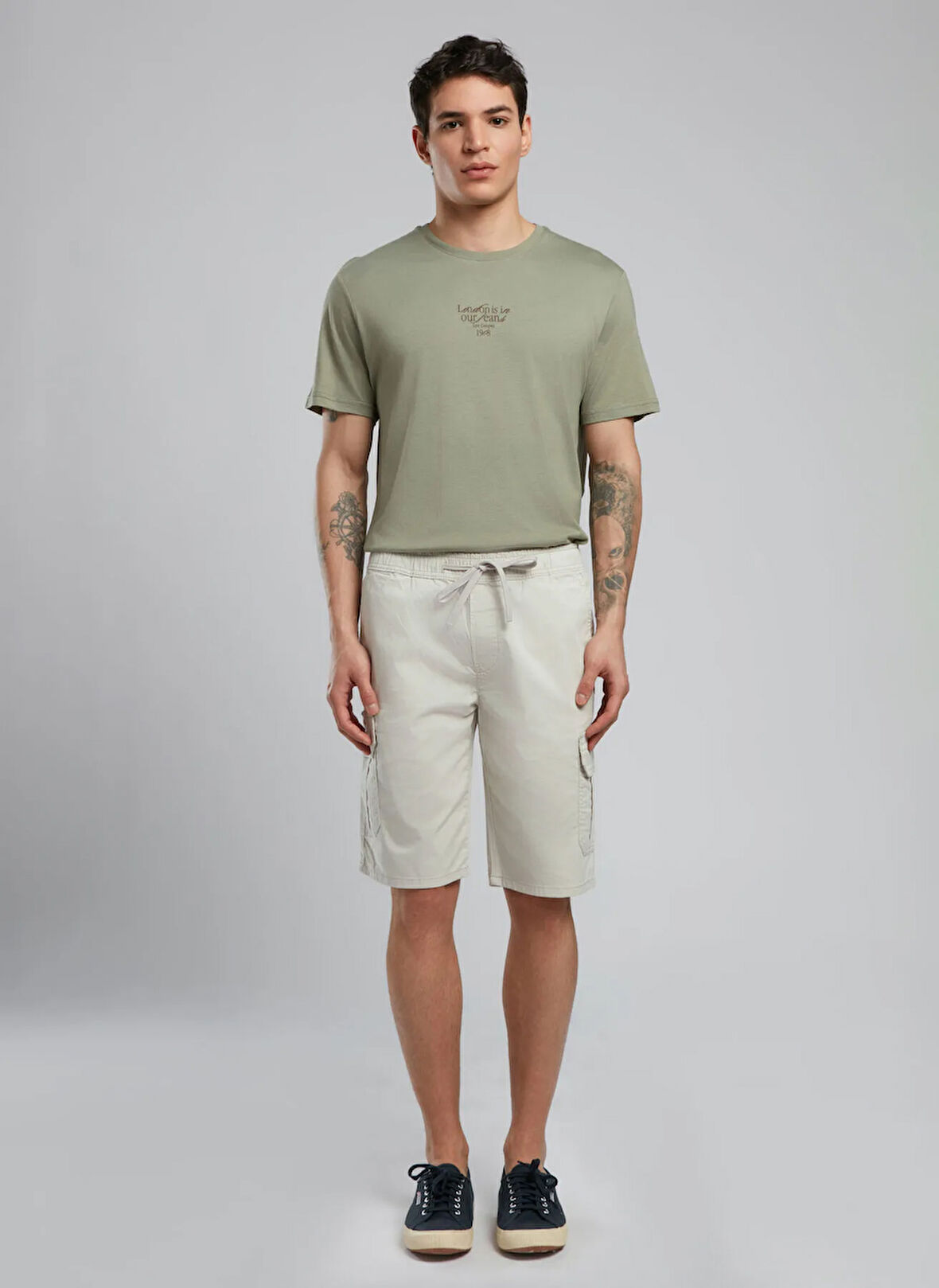 Lee Cooper Regular Fit Bej Erkek Şort 252 LCM 221018 JOAN BEJ