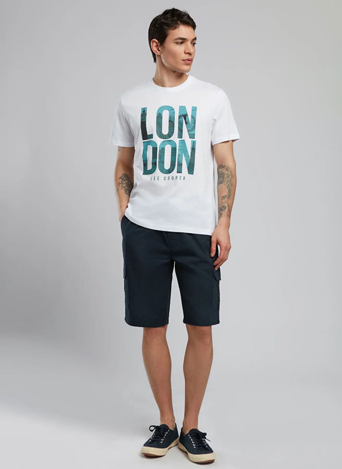 Lee Cooper Regular Fit Lacivert Erkek Şort 252 LCM 221018 JOAN LACİVERT