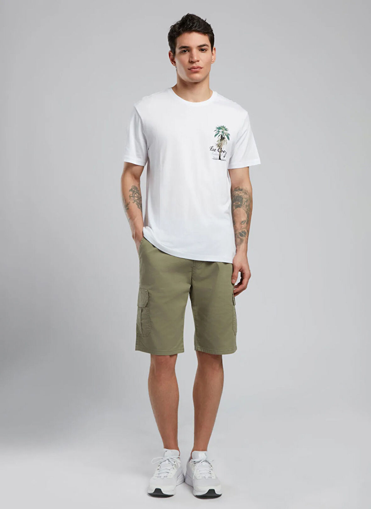 Lee Cooper Regular Fit Haki Erkek Şort 252 LCM 221018 JOAN HAKİ