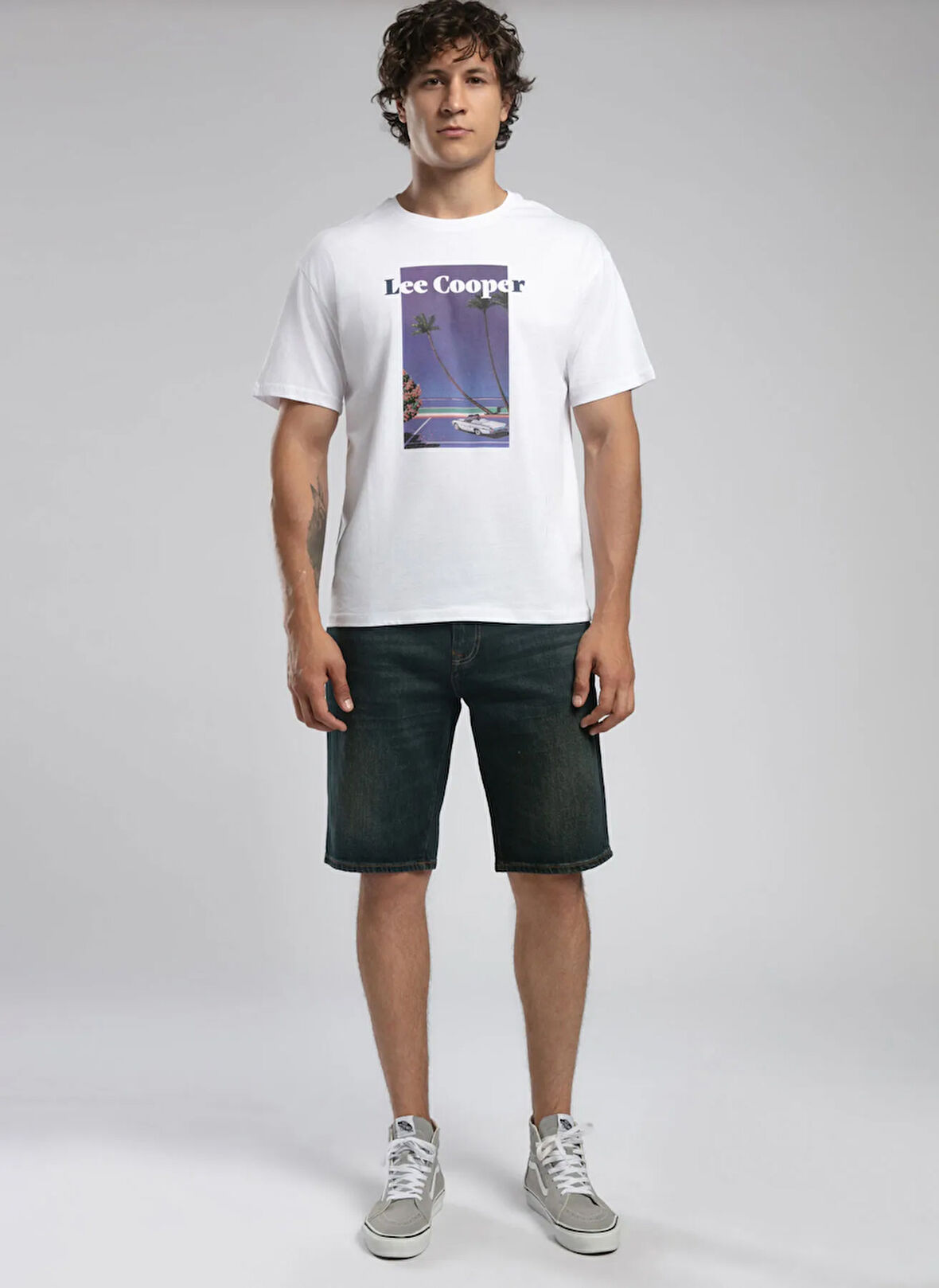 Lee Cooper Yuvarlak Yaka Beyaz Erkek T-Shirt 252 LCM 242052 ENRIC BEYAZ