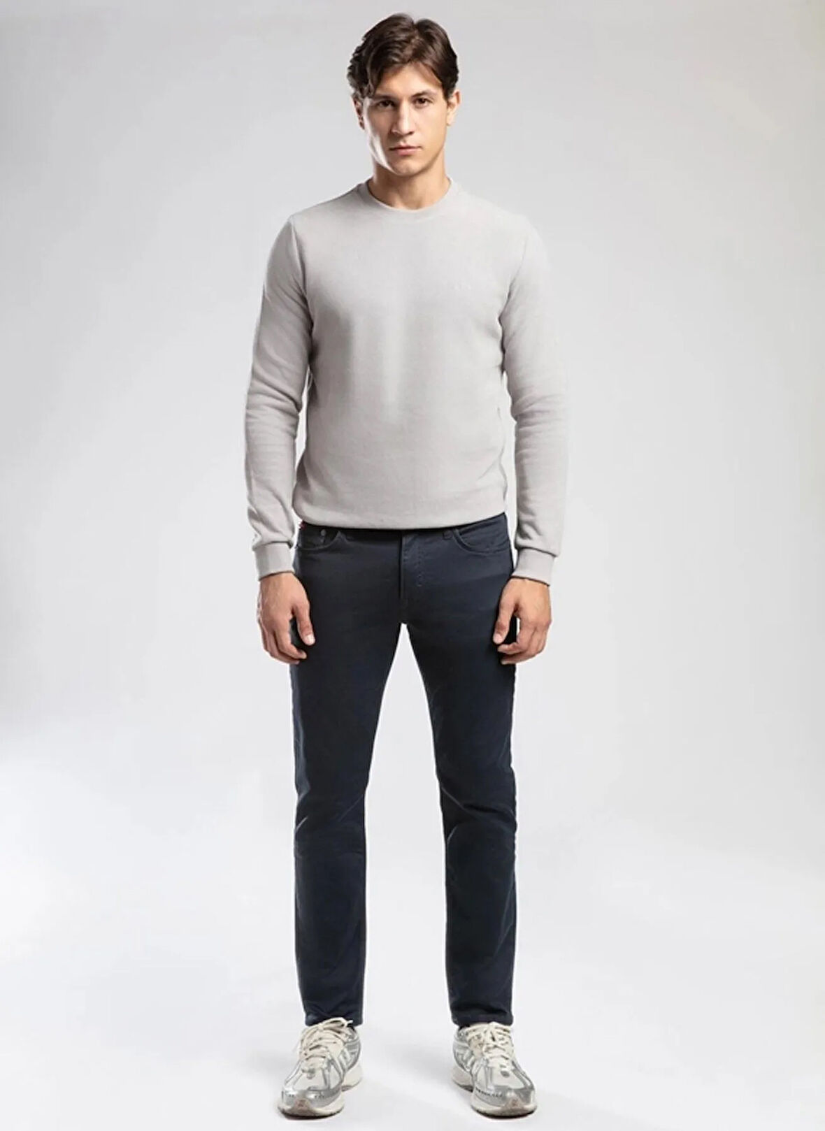 Lee Cooper Yuvarlak Yaka Bej Erkek Sweatshırt 261 LCM 241063 NEWDWADE BEJ