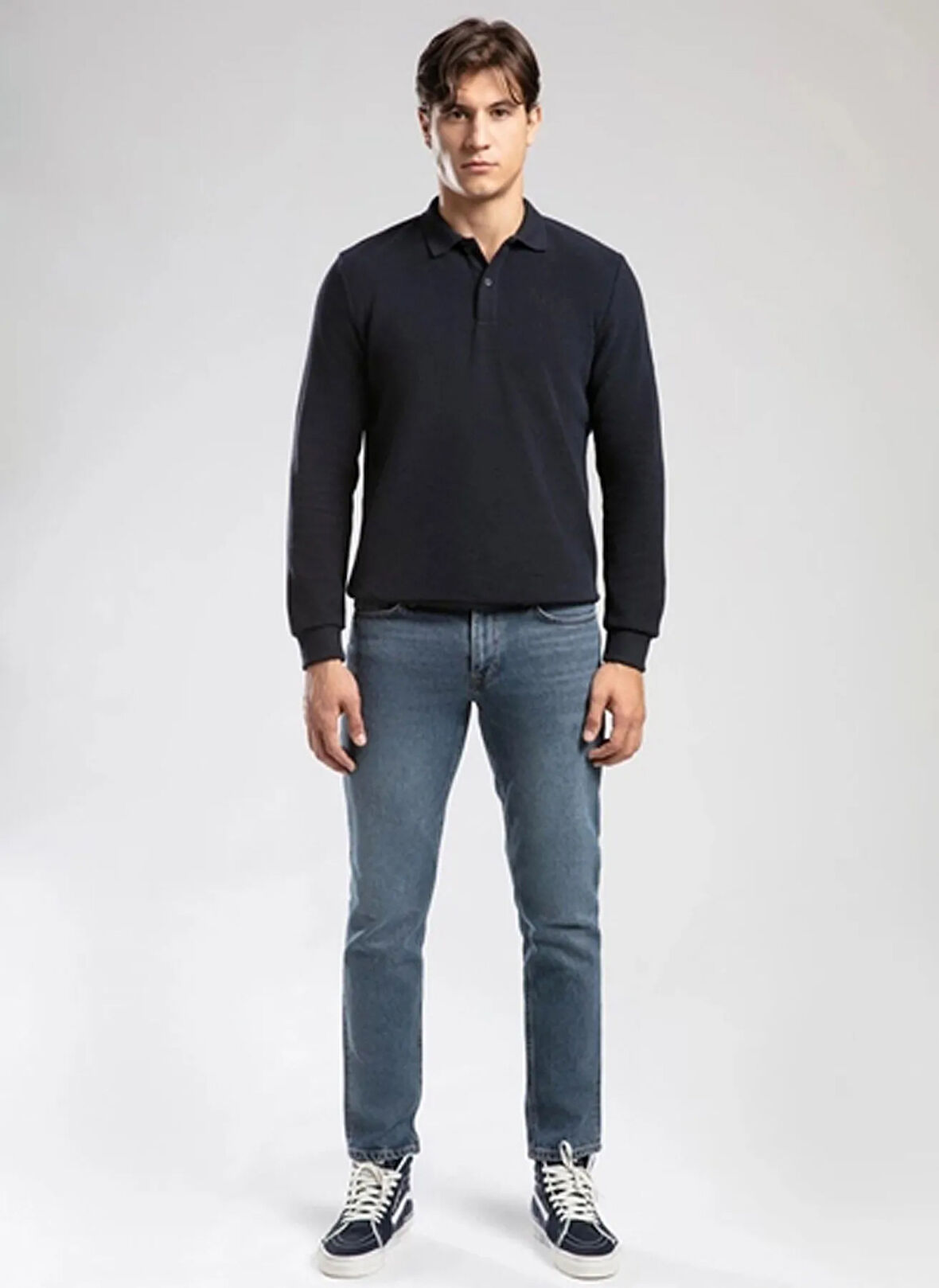 Lee Cooper Polo Yaka Lacivert Erkek Sweatshırt 261 LCM 241067 NEWBLEND LACİVERT