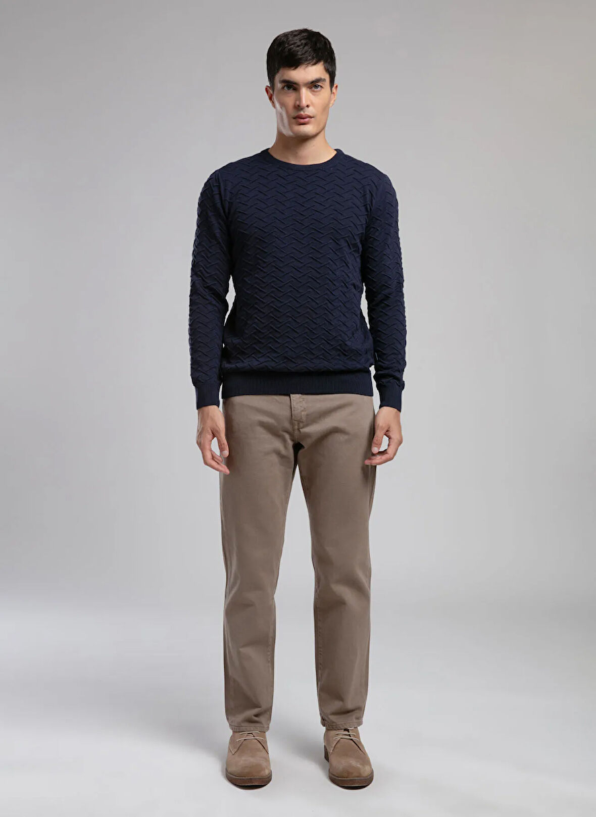 Lee Cooper Yuvarlak Yaka Regular Fit Lacivert Erkek Kazak 261 LCM 241017 JEFTA LACİVERT