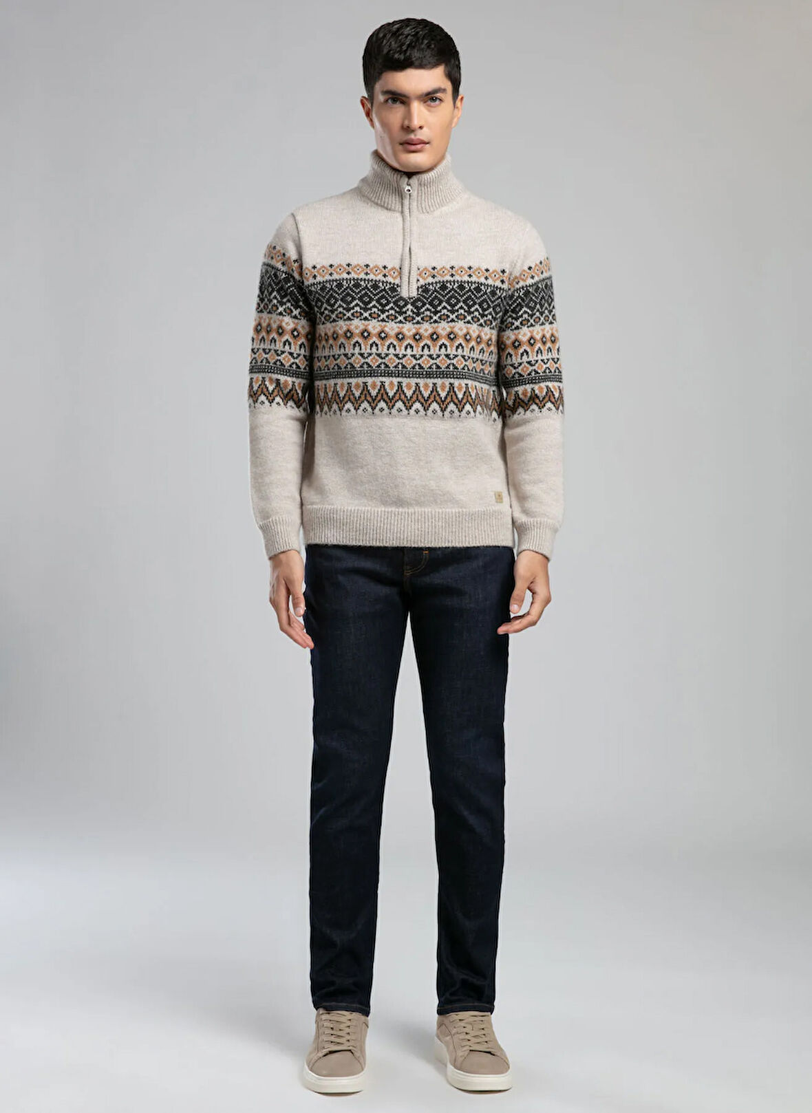 Lee Cooper Düğmeli Yaka Regular Fit Lacivert Erkek Kazak 261 LCM 241021 GROUND LACİVERT