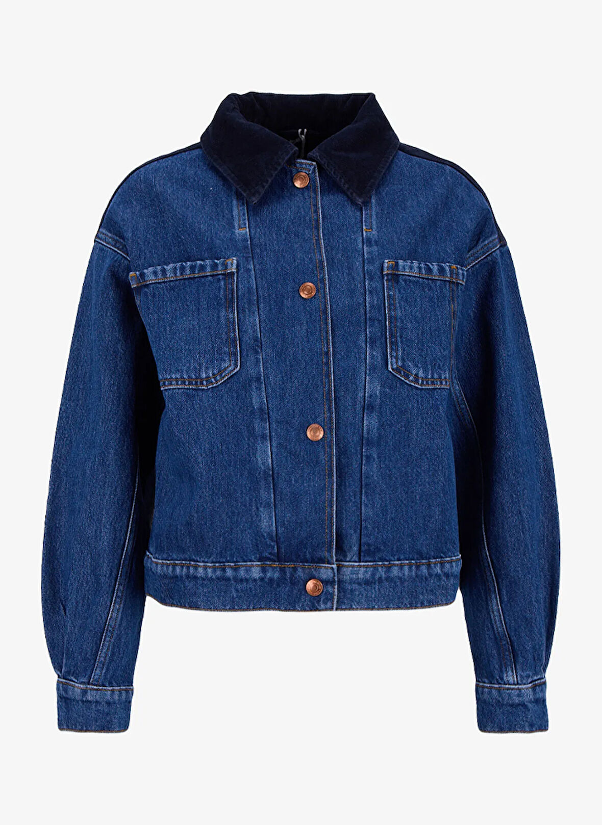 Lee Cooper Crop Koyu Mavi Kadın Ceket 261 LCF 131001 CROPY DENIM