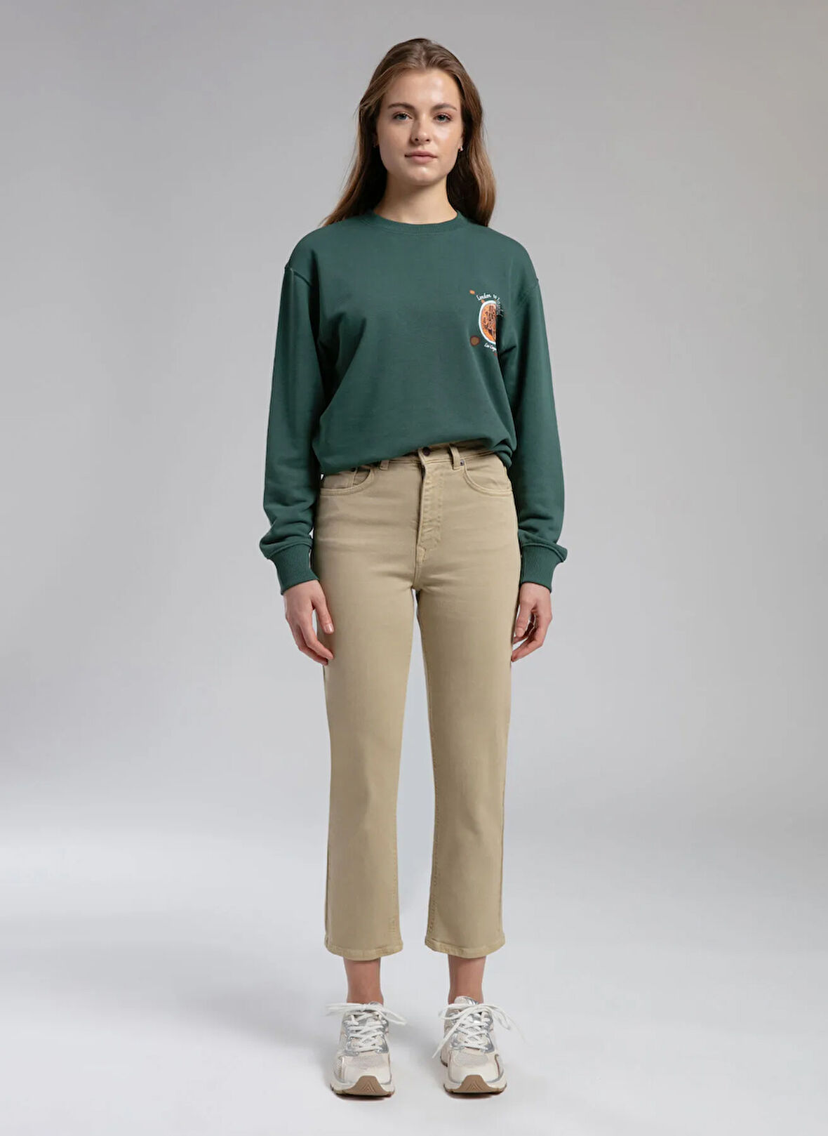 Lee Cooper Yüksek Bel Straight Kahve Kadın Pantolon 261 LCF 221001 CLARA ND 1 KAHVE