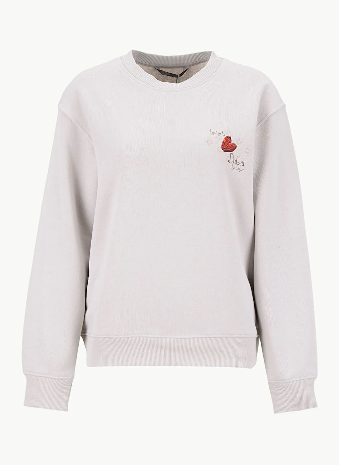 Lee Cooper O Yaka Düz Bej Kadın Sweatshırt 261 LCF 241010 DANIELA BEJ