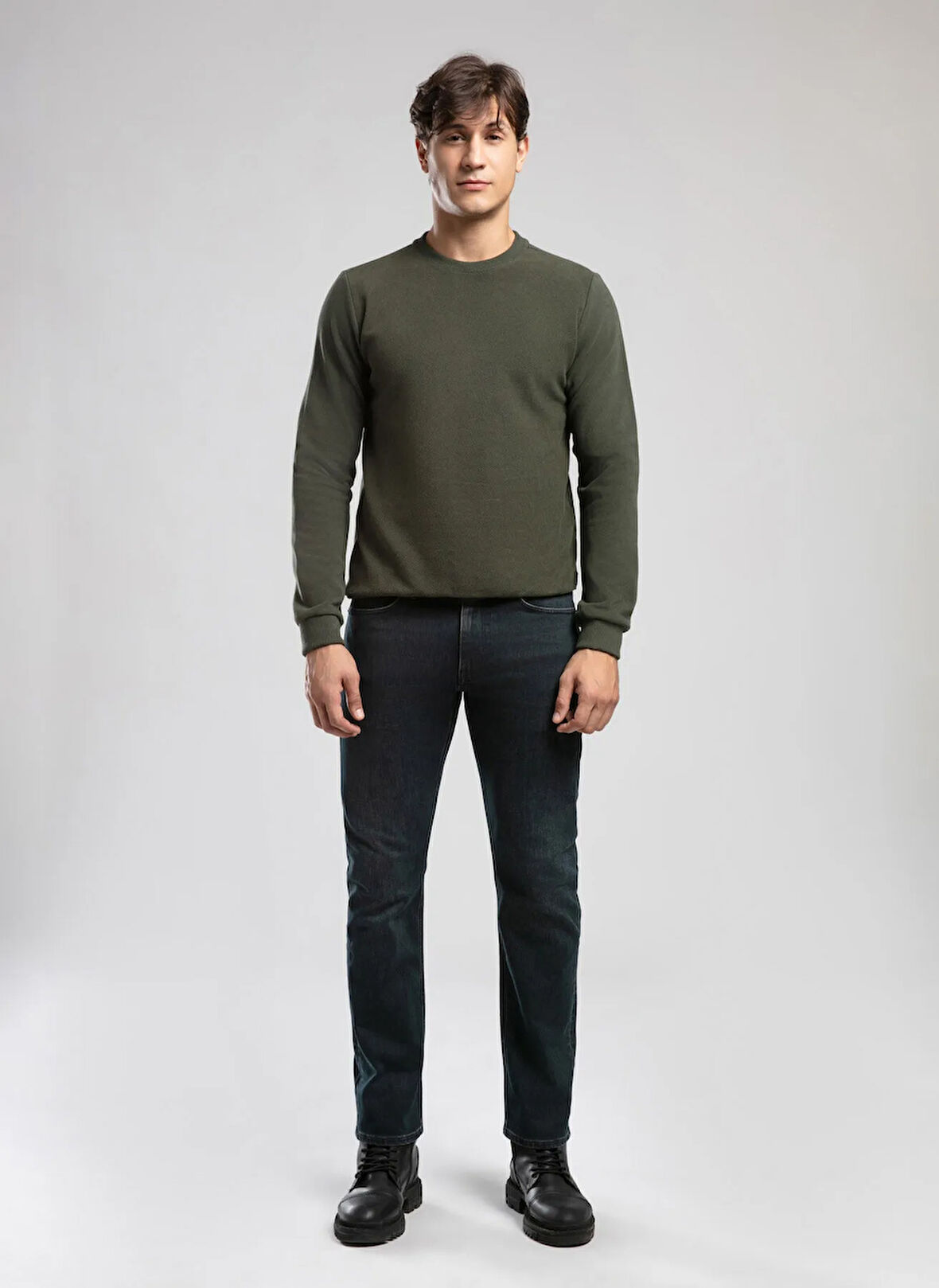 Lee Cooper Normal Bel Straight Mavi Erkek Denim Pantolon 261 LCM 121061 HARRY FERB CAB DARK