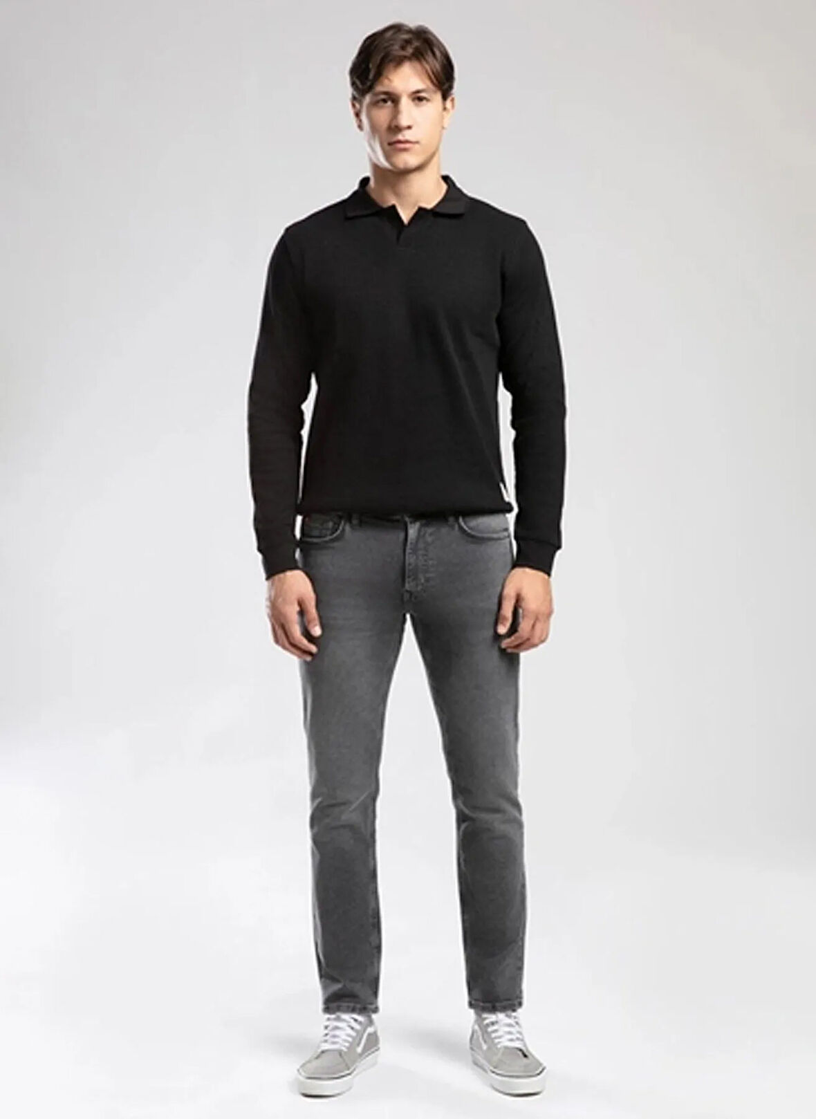 Lee Cooper Polo Yaka Siyah Erkek Sweatshırt 261 LCM 241036 SIRIUS SİYAH