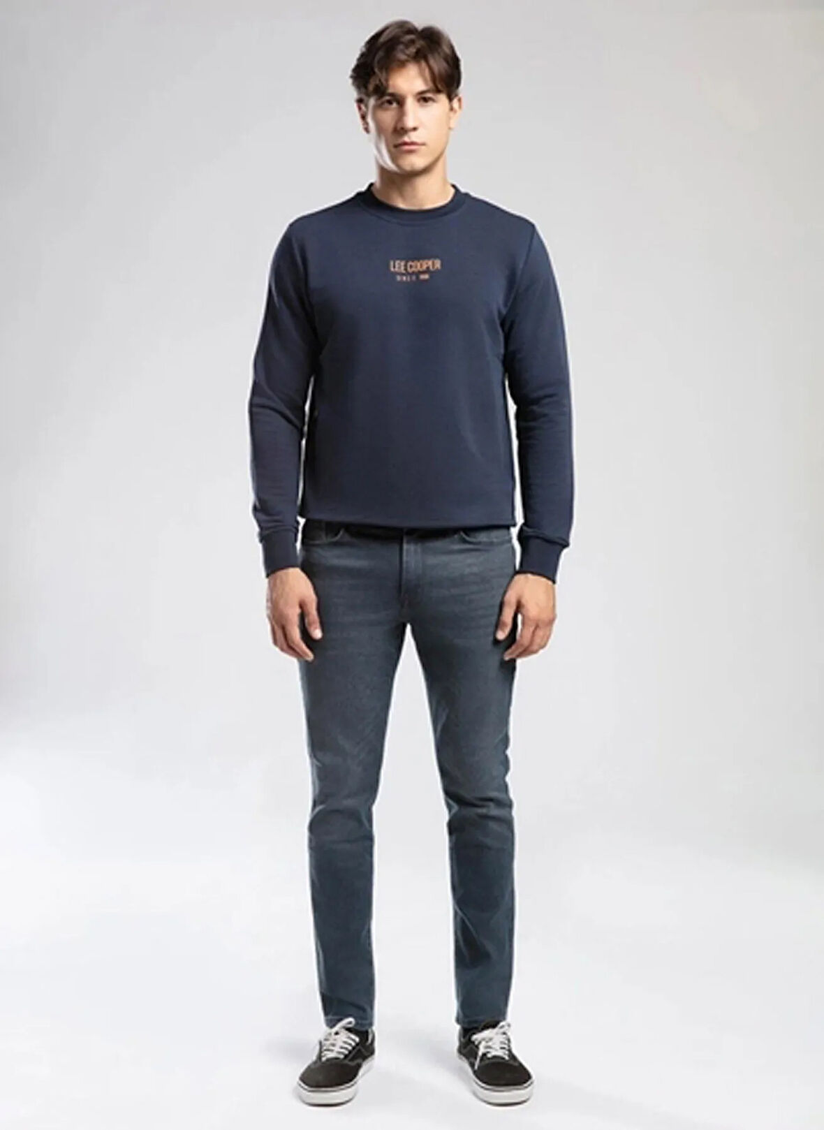 Lee Cooper Yuvarlak Yaka Lacivert Erkek Sweatshırt 261 LCM 241040 FROSE LACİVERT