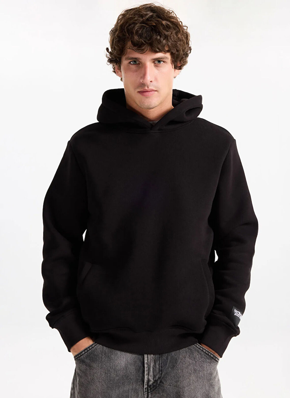 Lee Cooper Kapüşon Yaka Siyah Erkek Sweatshırt 261 LCM 241071 NATHAN SİYAH