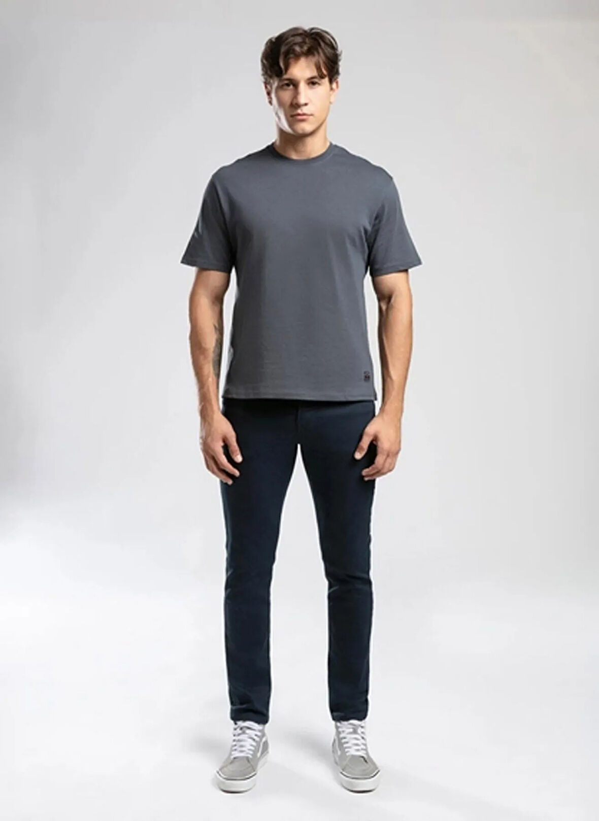 Lee Cooper Yuvarlak Yaka Koyu İndigo Erkek T-Shirt 261 LCM 242001 HEVASS K. İNDİGO