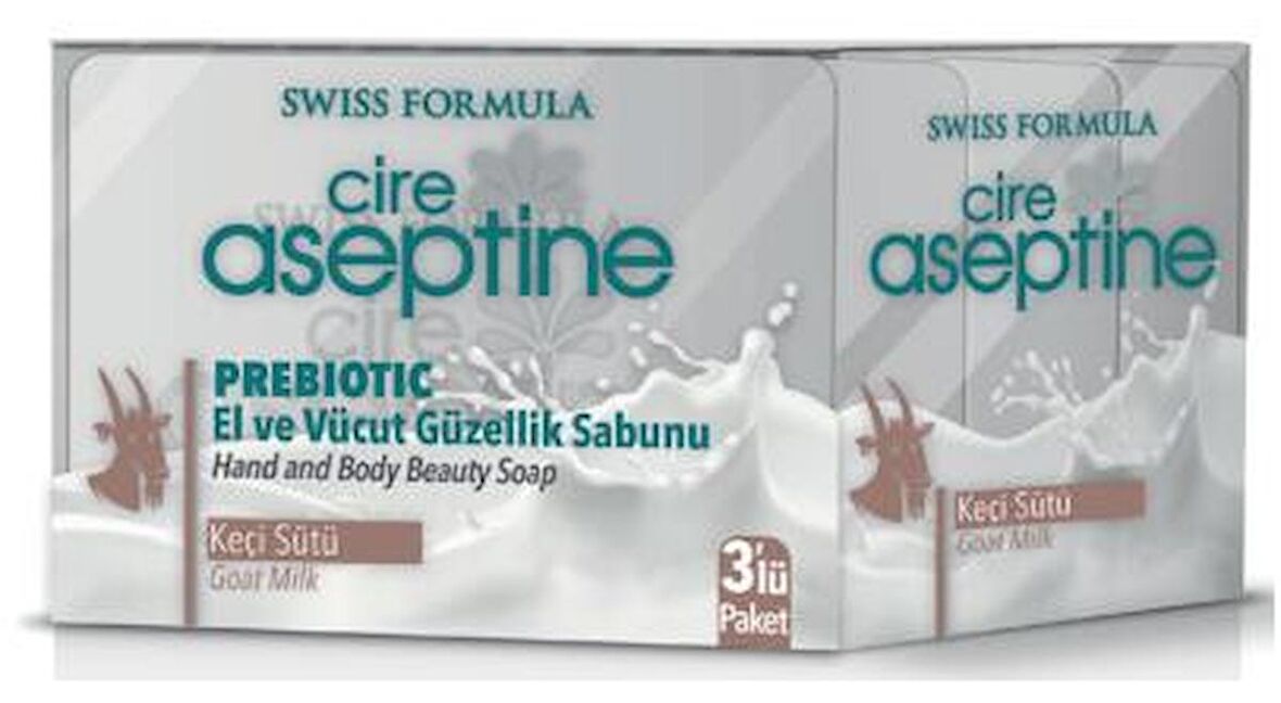 Cire Aseptine Prebiyotik El Vücut Sabunu Keçi Sütü 3X100 g