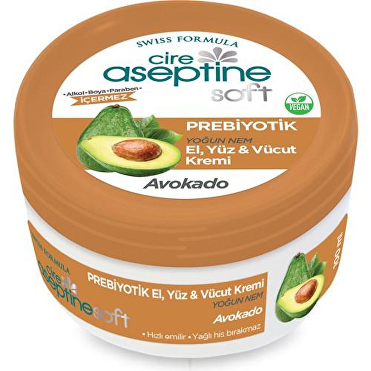 Cire Aseptine Soft Prebiyotik Tüm Cilt Tipleri İçin Avakadolu Su Bazlı Yağsız Nemlendirici Yüz Bakım Kremi 100 ml