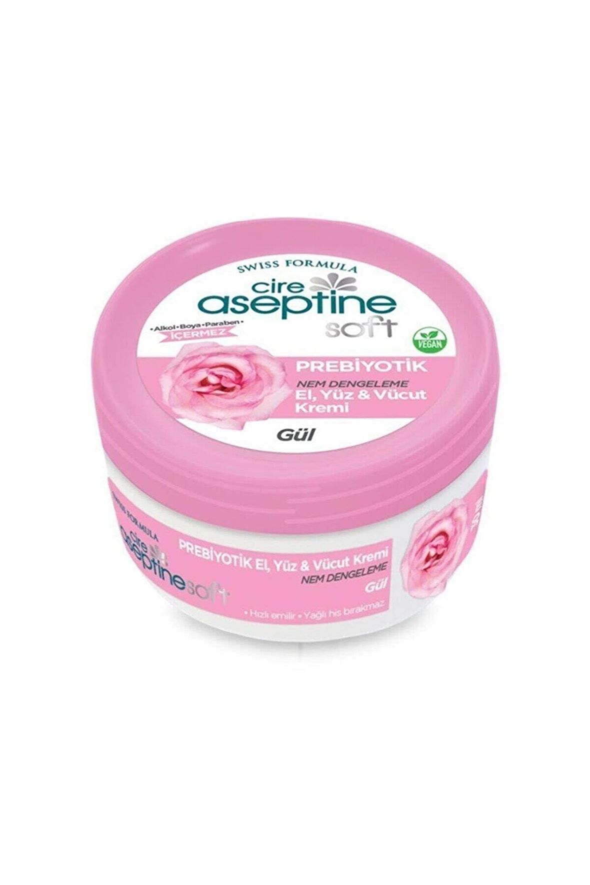 Cire Aseptine Soft Prebiyotik Tüm Cilt Tipleri İçin Gül Özlü Su Bazlı Yağsız Nemlendirici Yüz Bakım Kremi 30 ml