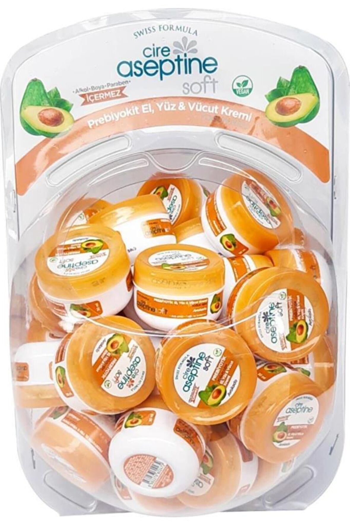 Cire Aseptine Krem 30ml Prebiyotik Avokado 50'li Stand