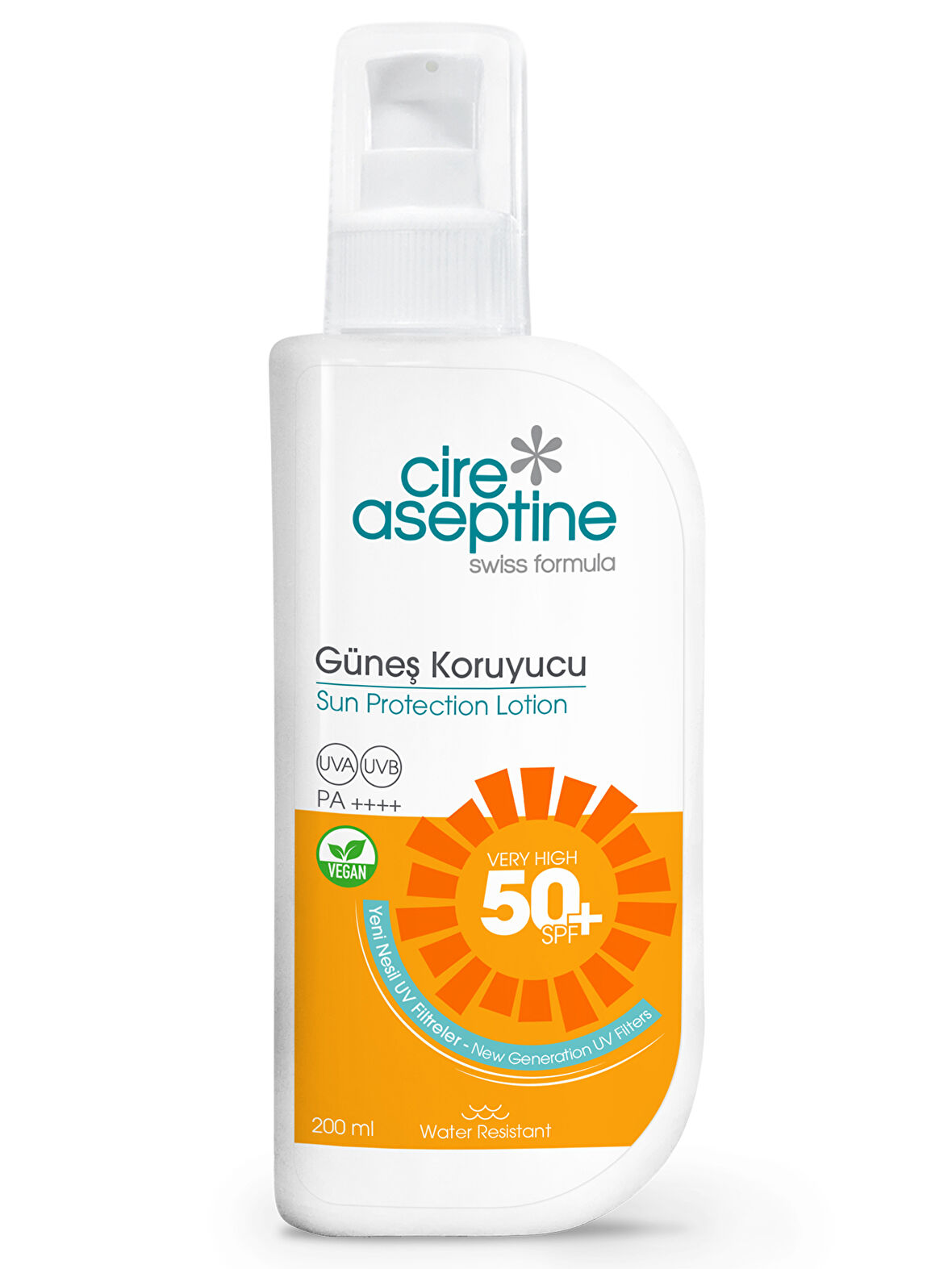 Cire Aseptine 50 SPF Güneş Koruyucu Yetişkin 50 SPF 200 ml