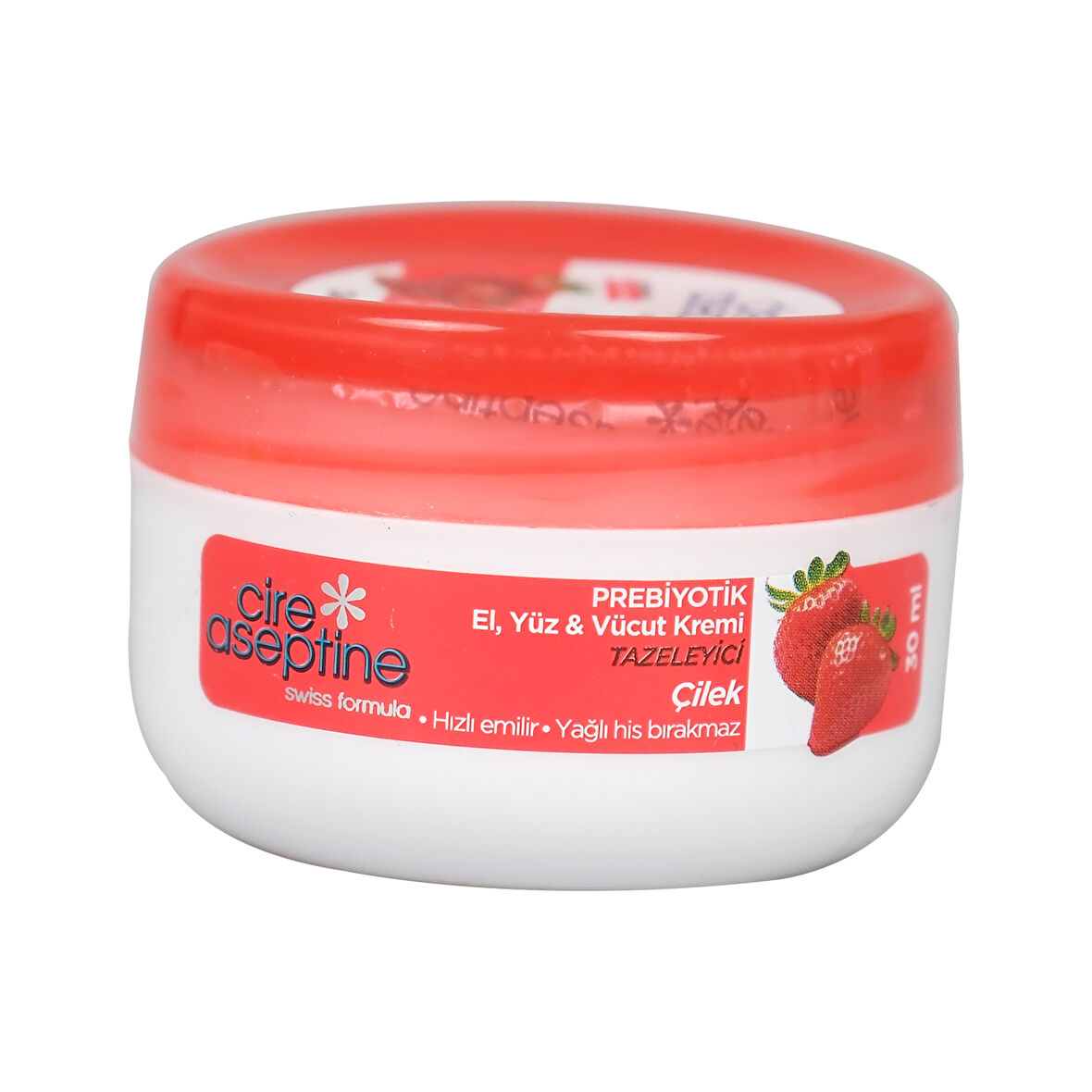 Cire Aseptine Soft Krem Mini Çilek Ozlu Kavanoz 30Ml