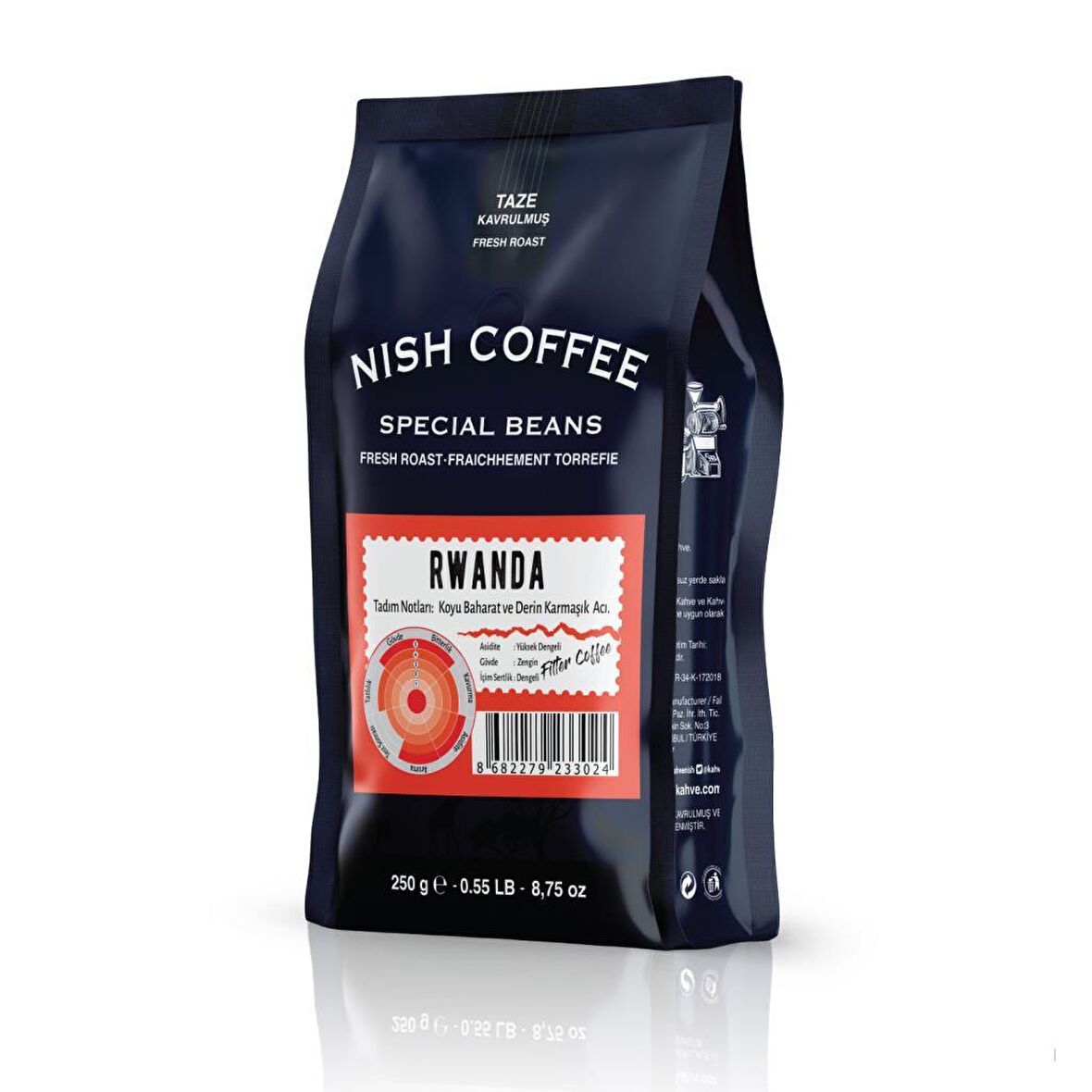 Nish Kahve Filtre Kahve Nish Rwanda Sert İçim Rwanda Filtre Kahve 250 gr