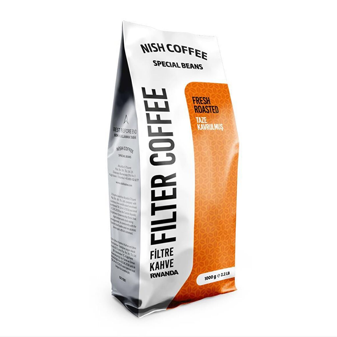 Nish Kahve Filtre Kahve Nish Rwanda Orta İçim Rwanda Filtre Kahve 1000 gr