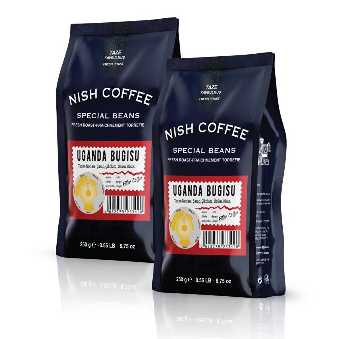 Nish Kahve Uganda Bugisu Orta Sert-Sert İçim Uganda Filtre Kahve 2 x 250 gr