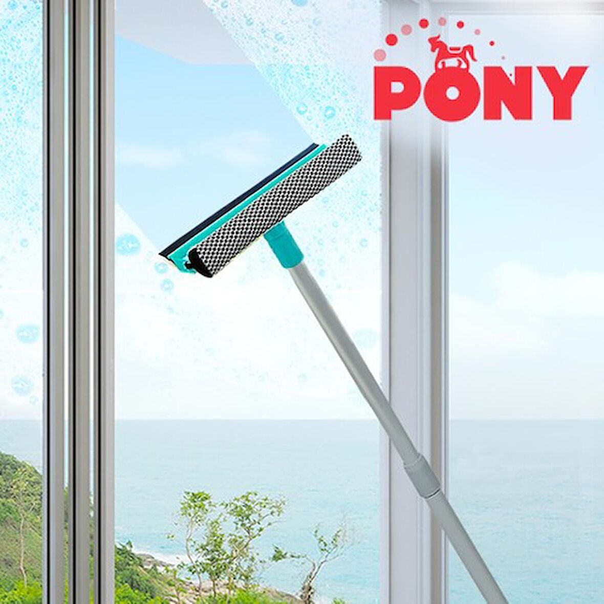 PONY TELESKOPİK SAPLI CAM SİLECEĞİ