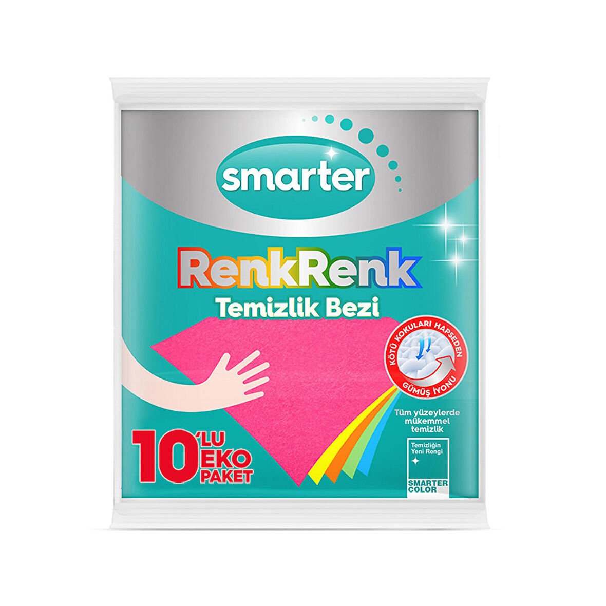 SMARTER RENKRENK TEMİZLİK BEZİ 10 LU