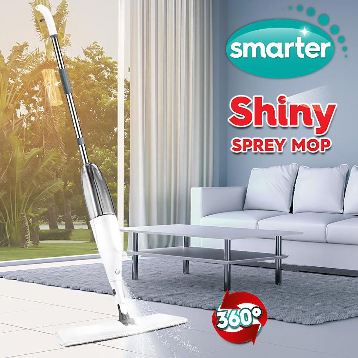 SMARTER SHINY SPREY MOP SET (BEYAZ)