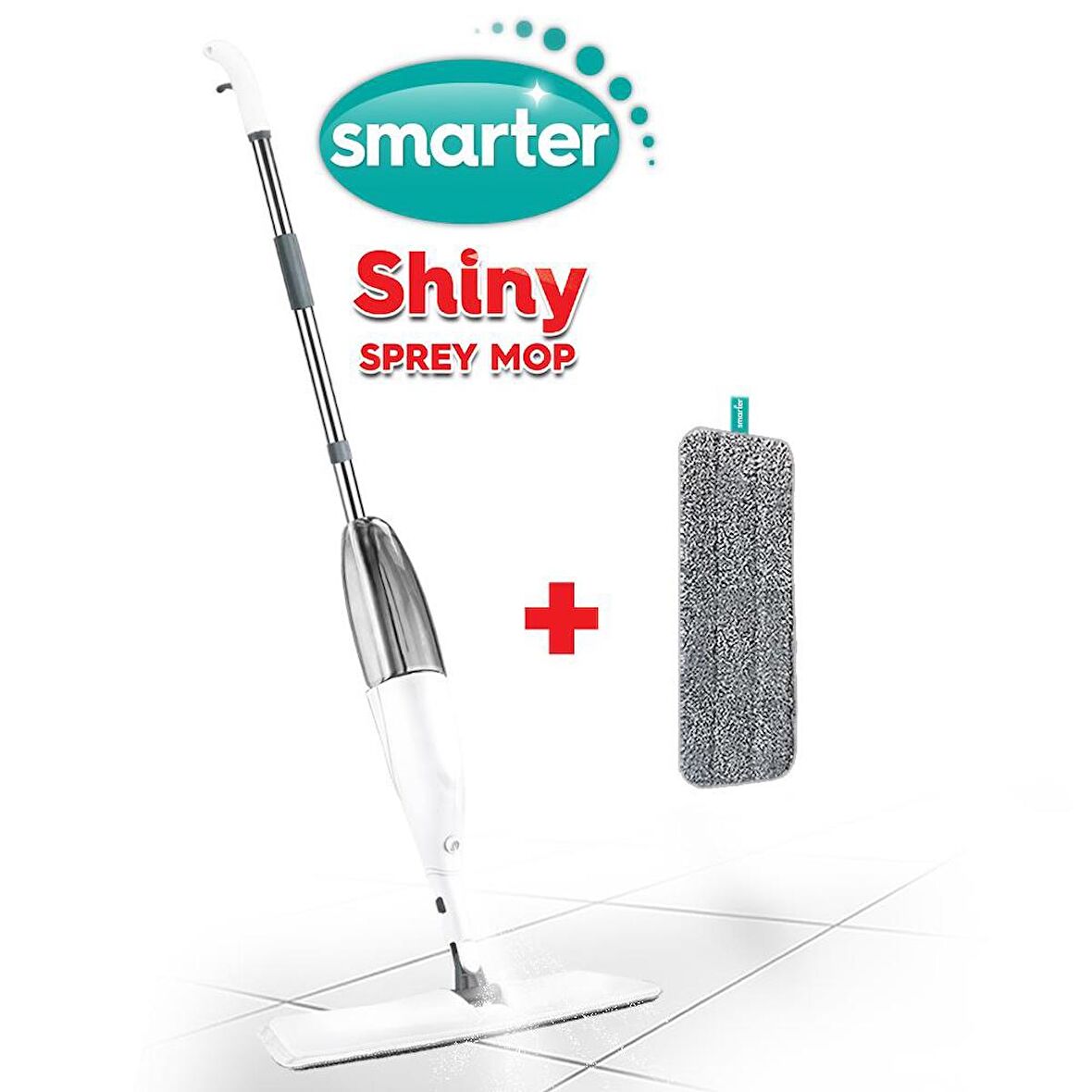 SMARTER SHINY SPREY MOP + YEDEK SET (BEYAZ)