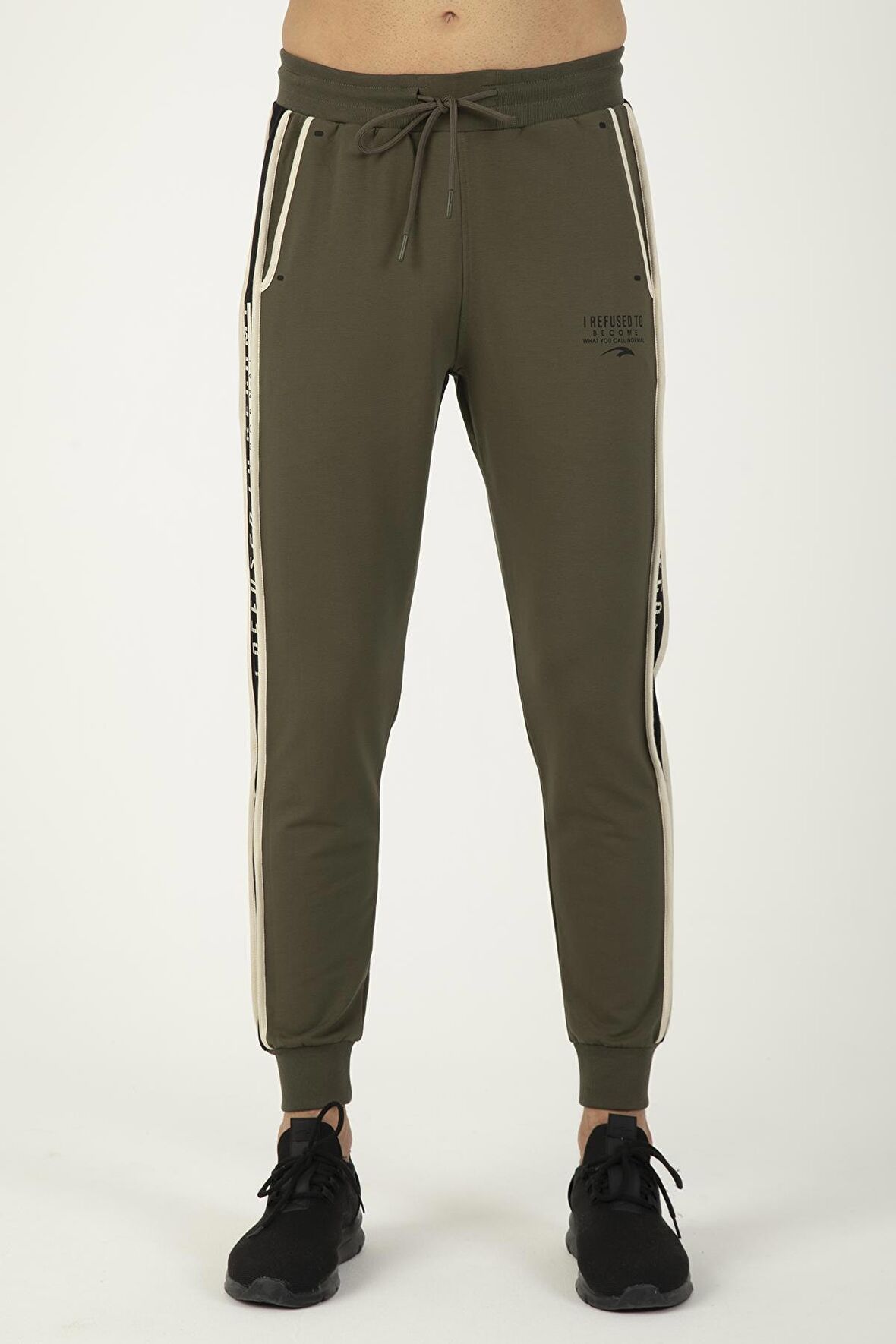 Maraton Sportswear Regular Erkek    Basic Haki Eşofman Altı 20853