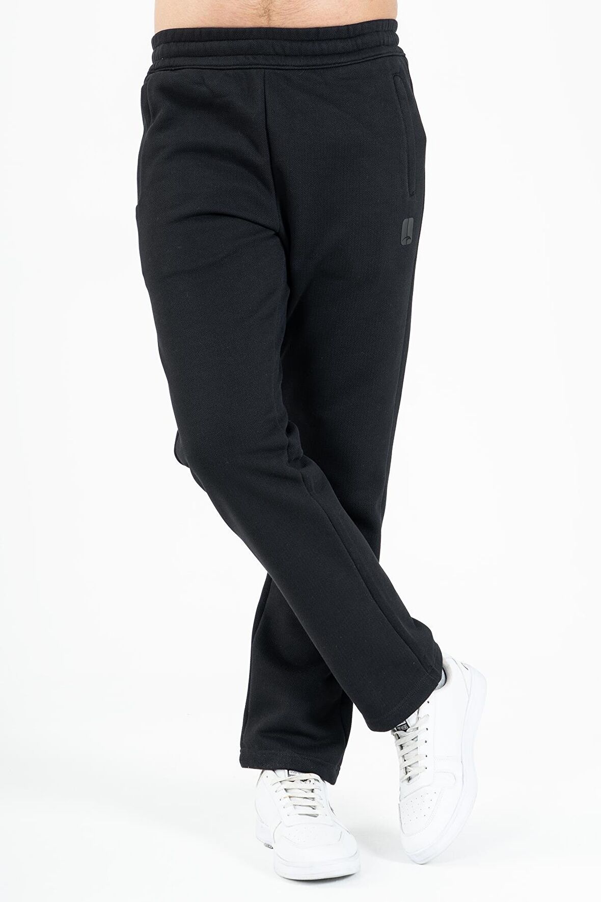 Maraton Sportswear Regular Erkek  Düz Paça  Basic Siyah Eşofman Altı 22373