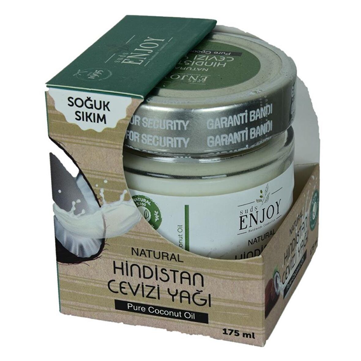 SudsEnjoy Natural Hindistan Cevizi Yağı Soğuk Sıkım Press 175Gr