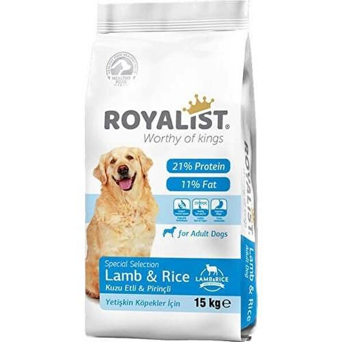 Royalist Premium Kuzu Etli ve Pirinçli Yetişkin Köpek Maması 15 Kg